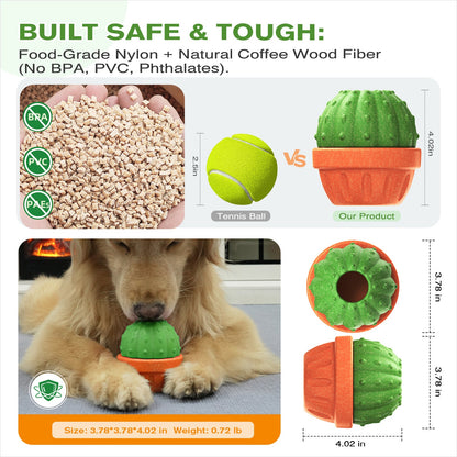 KADTC All in ONE 3 in 1 Durable Dog Fillable Toy & Frozen Lick Treat Tray & Food Dispensing Balls & Peanut Butter Filler Enrichment Freeze Ball Indestructible Dogs Chew Toys Christmas & New Year Gift