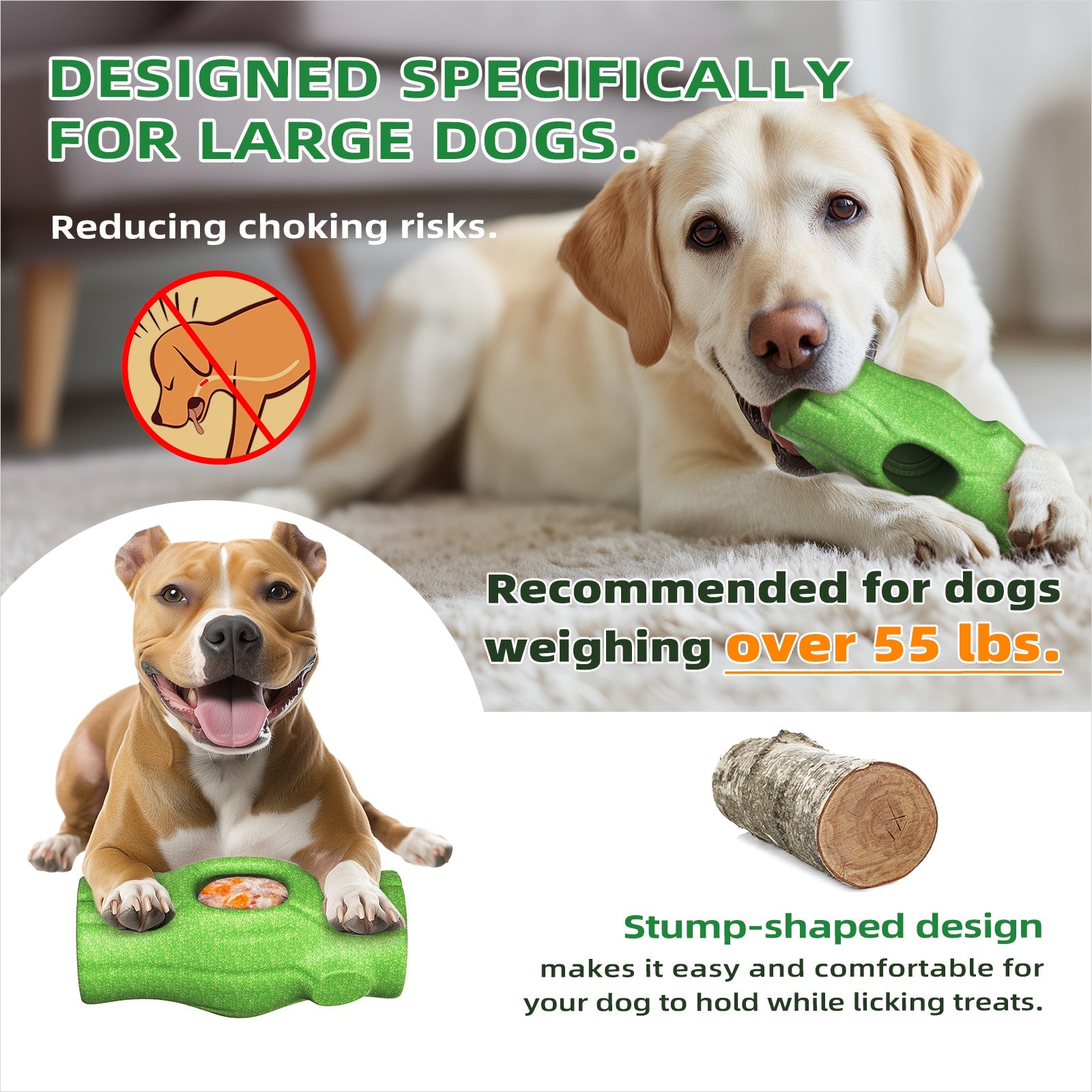 KADTC All in ONE 3 in 1 Extra-Large Size Indestructible Dog Fillable Toy Peanut Butter Filler Freeze Frozen Lick Treat Tray Durable Tough Chew Toys For Aggressive Chewers Dogs Christmas New Year Gift