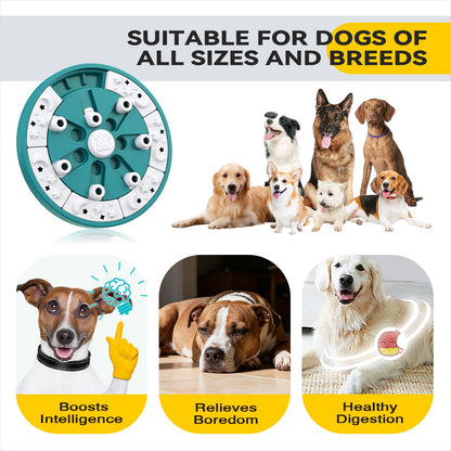 KADTC U.S. Brand & Design -2 Levels of Challenge -3 Ways to Play Large Size Dog Puzzle Toys for Small/Medium/Large Dogs Treat Puzzles Food Enrichment Puppy Mental Stimulation Christmas & New Year Gift