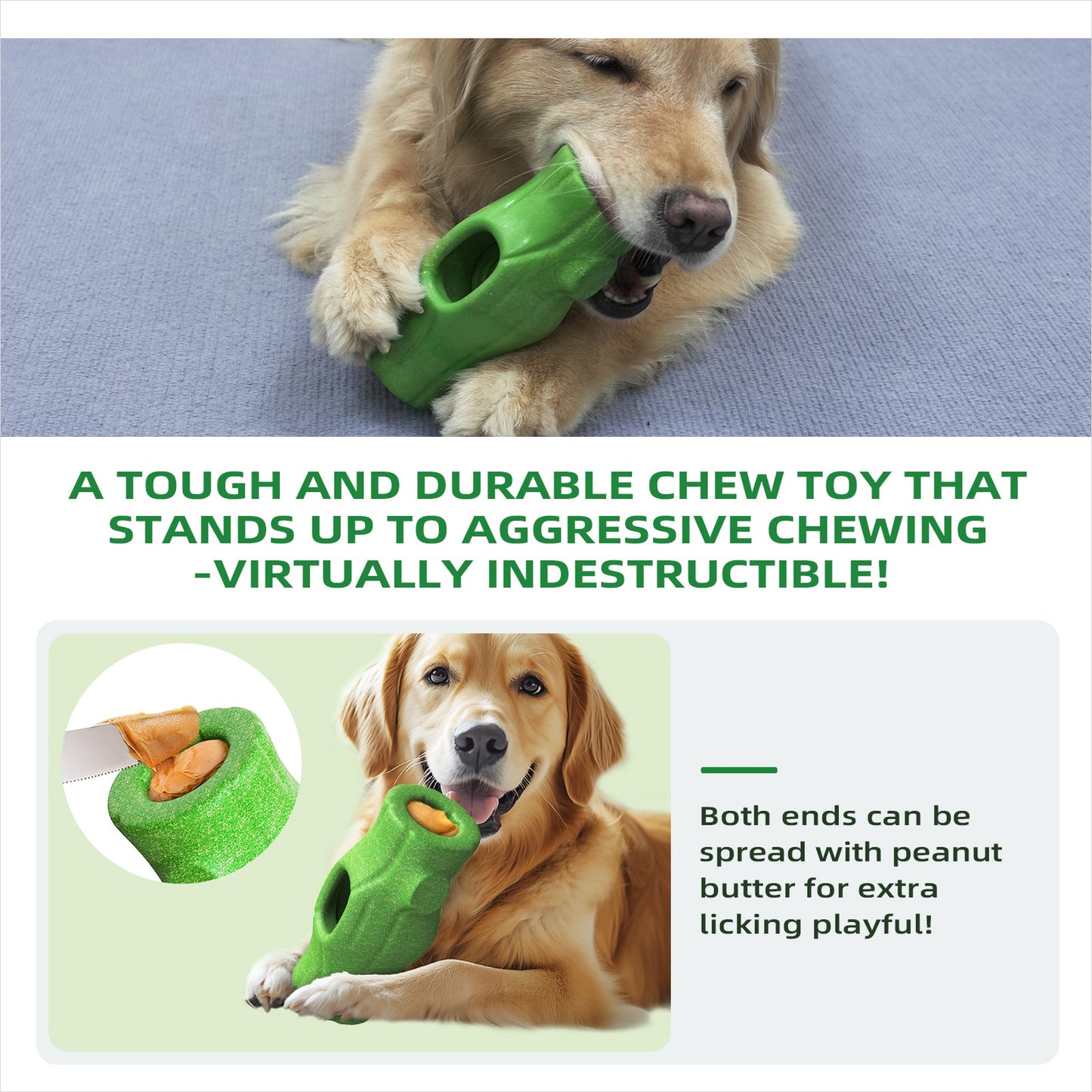 KADTC All in ONE 3 in 1 Extra-Large Size Indestructible Dog Fillable Toy Peanut Butter Filler Freeze Frozen Lick Treat Tray Durable Tough Chew Toys For Aggressive Chewers Dogs Christmas New Year Gift