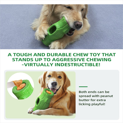 KADTC All in ONE 3 in 1 Extra-Large Size Indestructible Dog Fillable Toy Peanut Butter Filler Freeze Frozen Lick Treat Tray Durable Tough Chew Toys For Aggressive Chewers Dogs Christmas New Year Gift