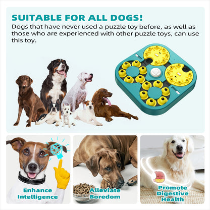KADTC U.S. Brand Design Extra-Large Size - Difficult 5 Levels of Challenge - 6 Ways to Play - Expert Dog Puzzle Toy For Smart Dogs Hard Puzzles Mental Stimulation Brain Toys Christmas & New Year Gift