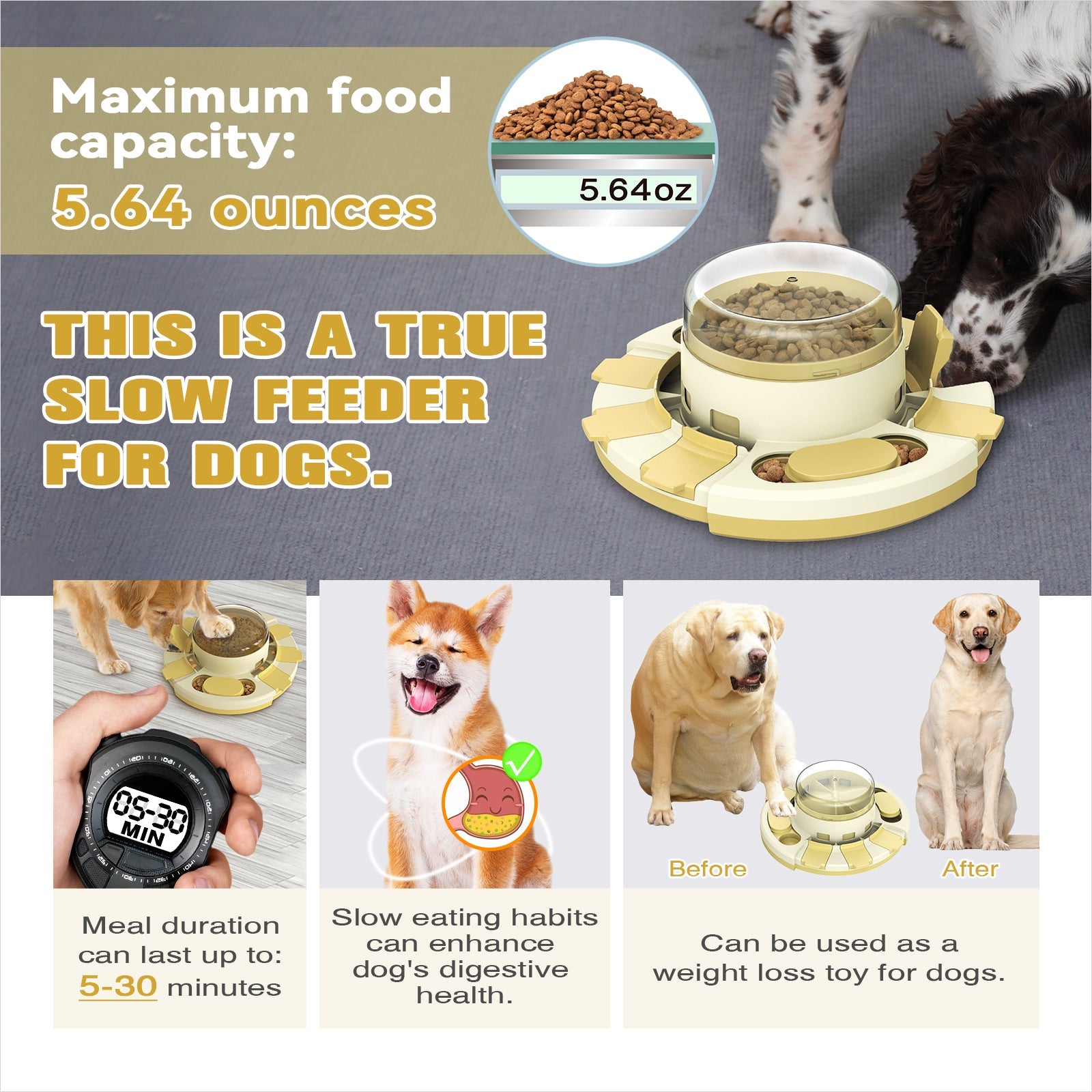 KADTC Level 2 in 1 Dog Puzzle Toy for Small/Medium/Large Dogs Treat Puzzles Slow Feeder Enrichment Food Feeding Dispenser Puppy Mental Stimulation Brain Games Stimulating Toys Christmas New Year Gift (Box of 12)