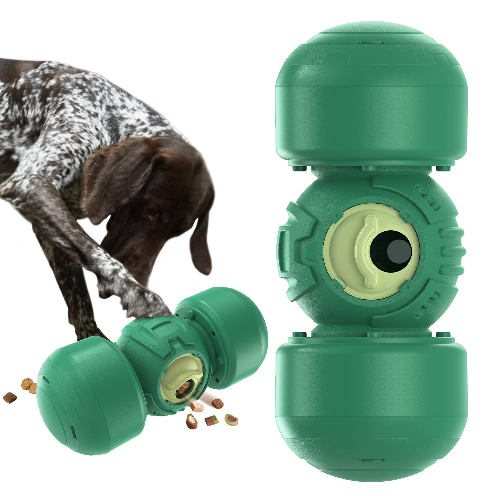 KADTC Extra-Large Size Durable Giggling Dog Treat Dispenser Toy Rolling Indestructible Bone Slow Puzzle Feeder Food Dispensing Toys for Large Aggressive Chewers Breeds Dogs Christmas & New Year Gift