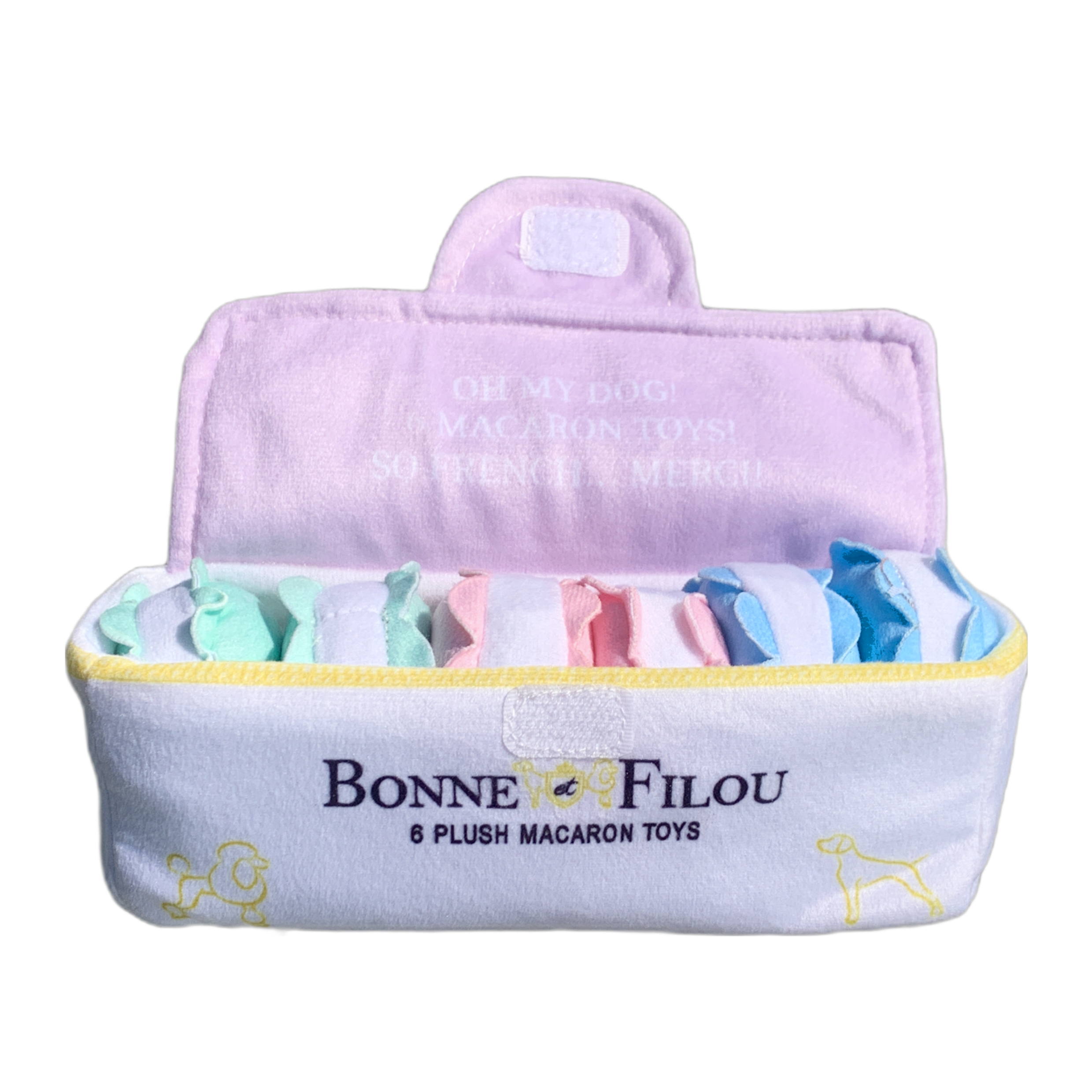 Plush Macaron Squeaky Dog Toy - Bonne et Filou