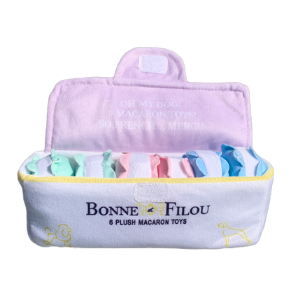 Plush Macaron Squeaky Dog Toy - Bonne et Filou