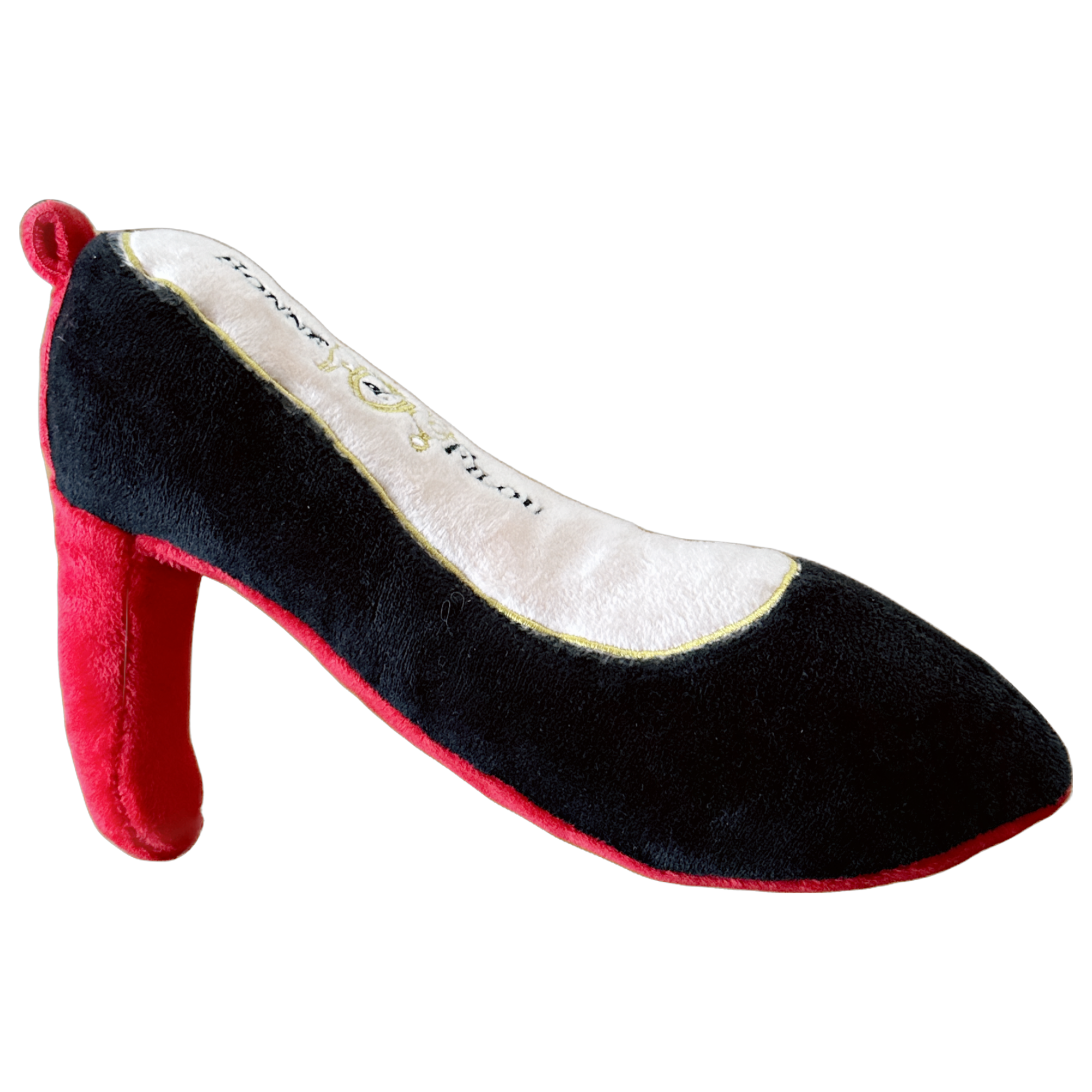 Red Heel Squeaky Dog Shoe Toy - Bonne et Filou
