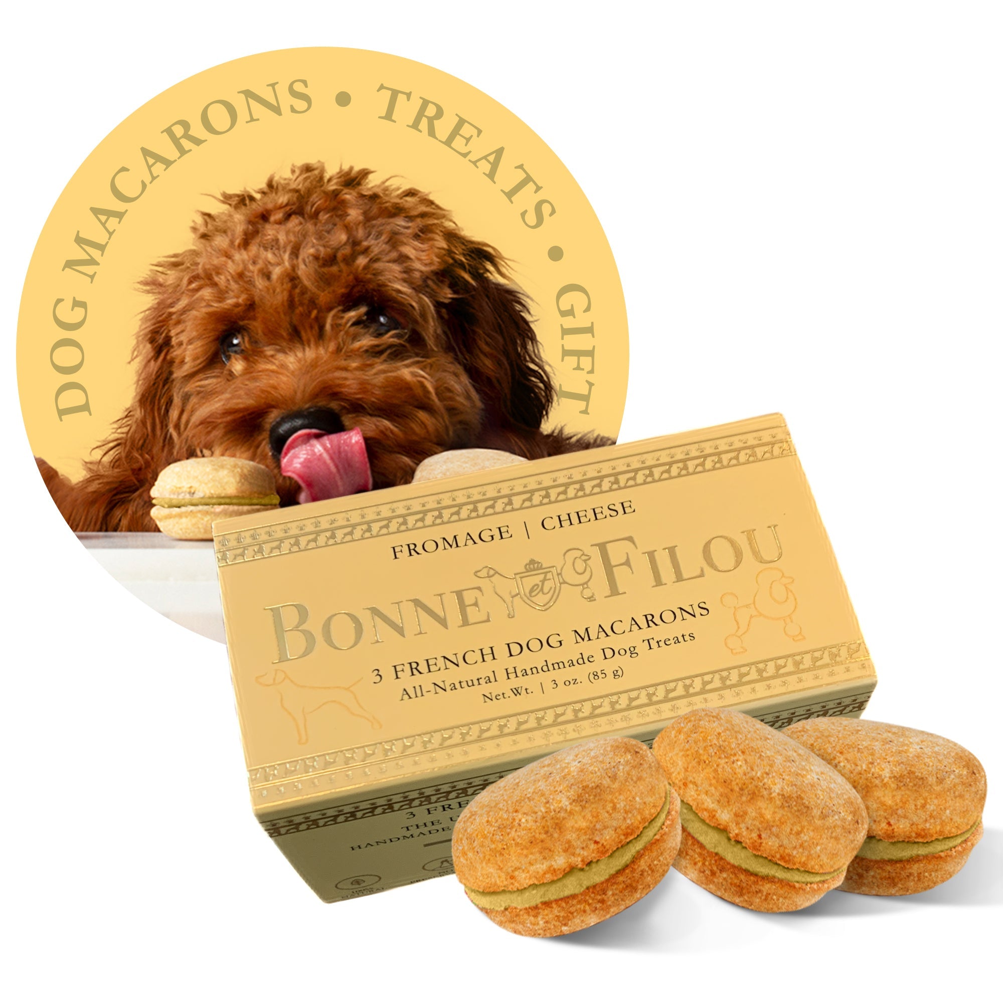 Dog Macarons (Box of 3) - Bonne et Filou