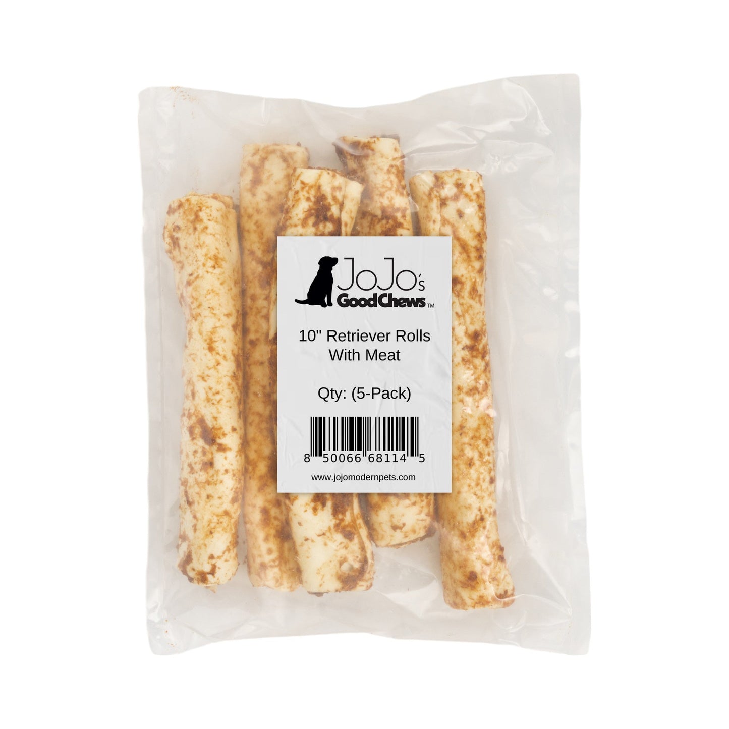 10" Retriever Roll Dog Chews – Rawhide, Long-Lasting Treats (5-Count)