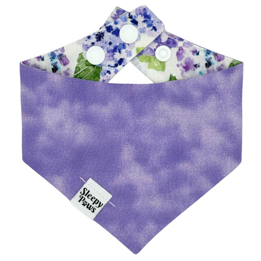 Periwinkle Hydrangea Pet Bandana