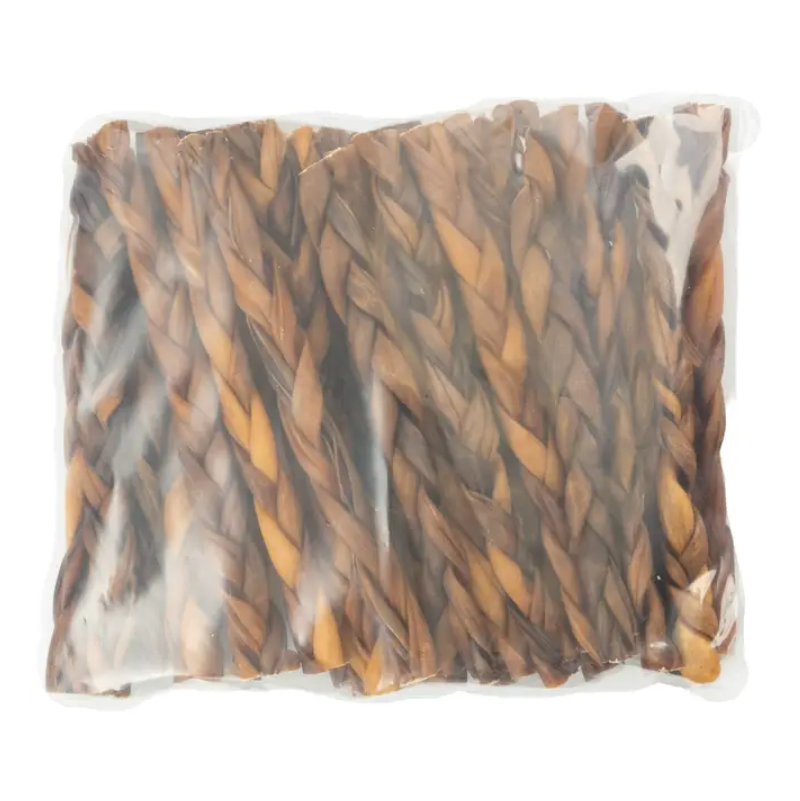 12” Thick Braided Collagen Stick Dog Treats – All-Natural, Long-Lasting Chews (15-Count)