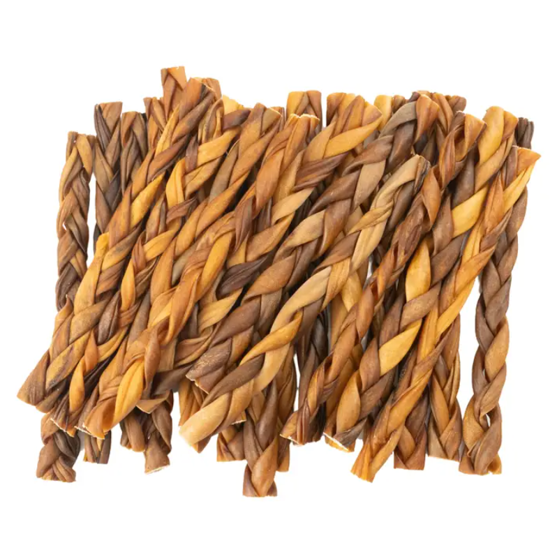 12” Thick Braided Collagen Stick Dog Treats – All-Natural, Long-Lasting Chews (15-Count)