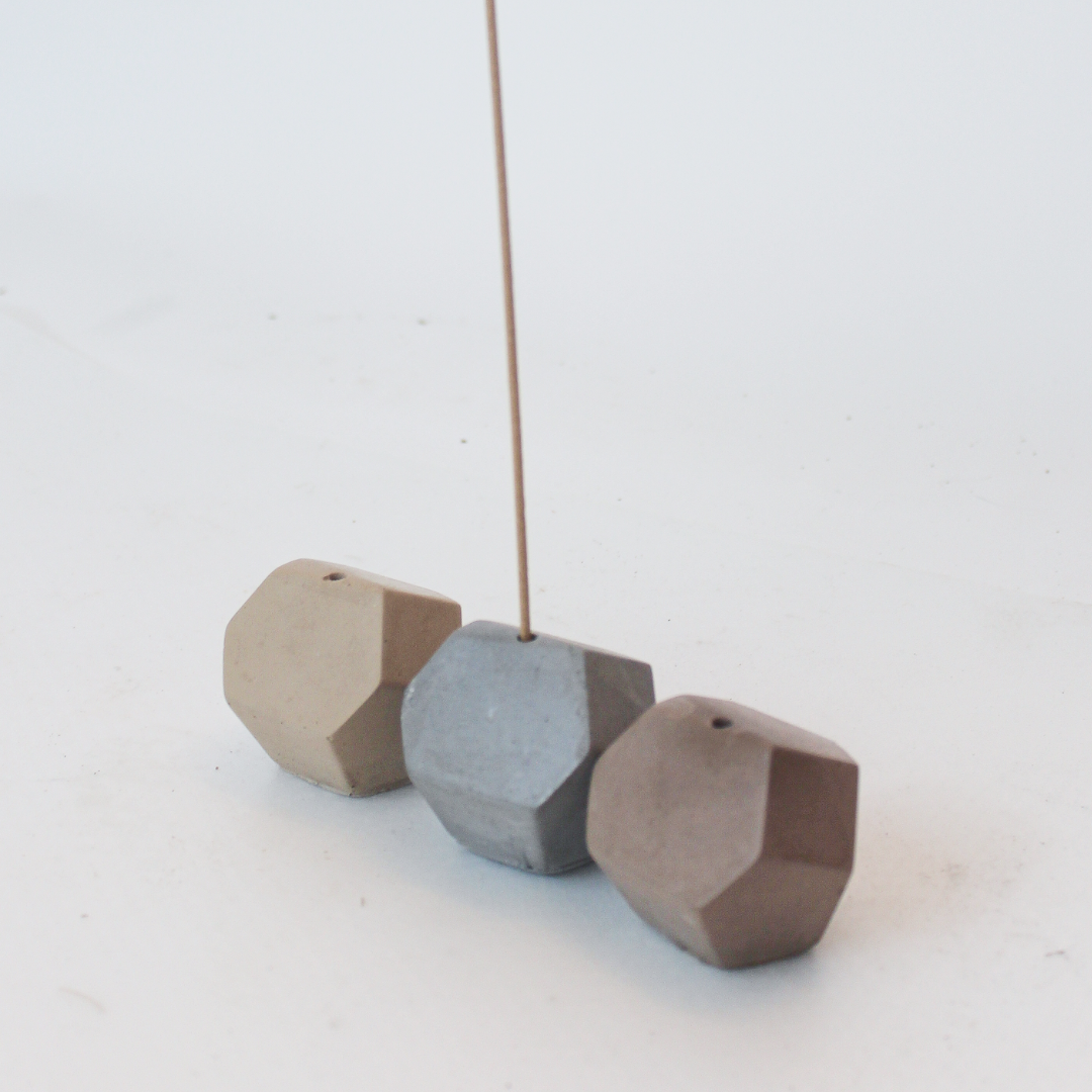 Geometric Rock Incense Holder