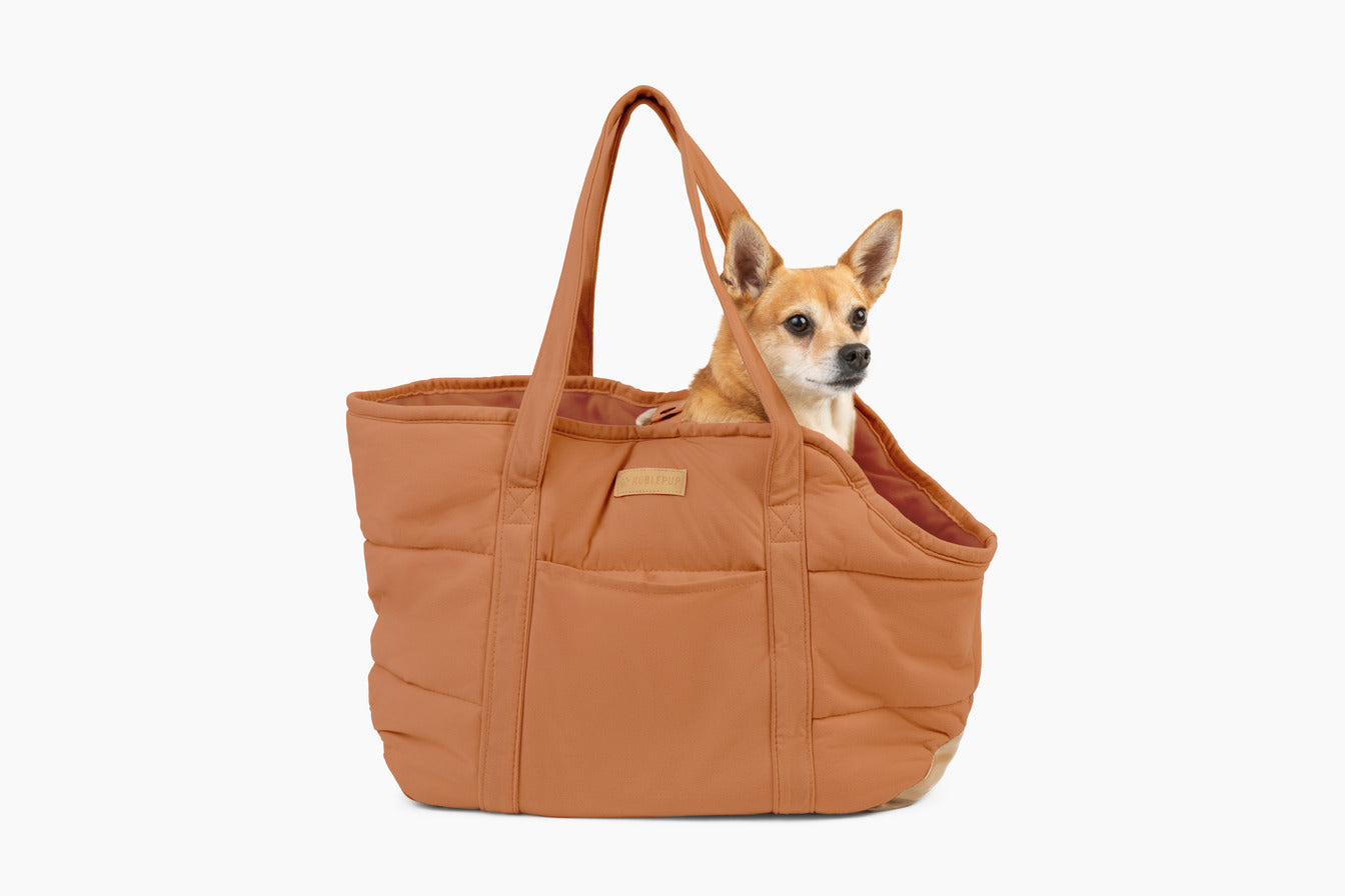 Plush Pup Carrier—Brown