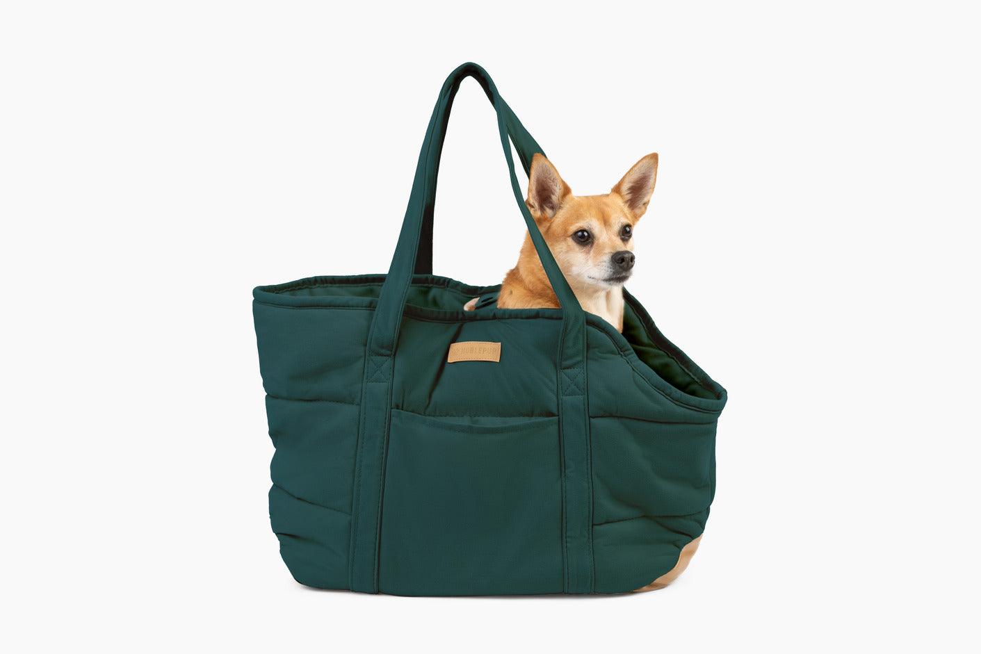 Plush Pup Carrier—Green