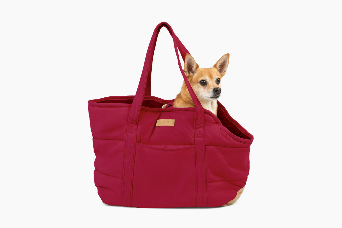 Plush Pup Carrier—Red