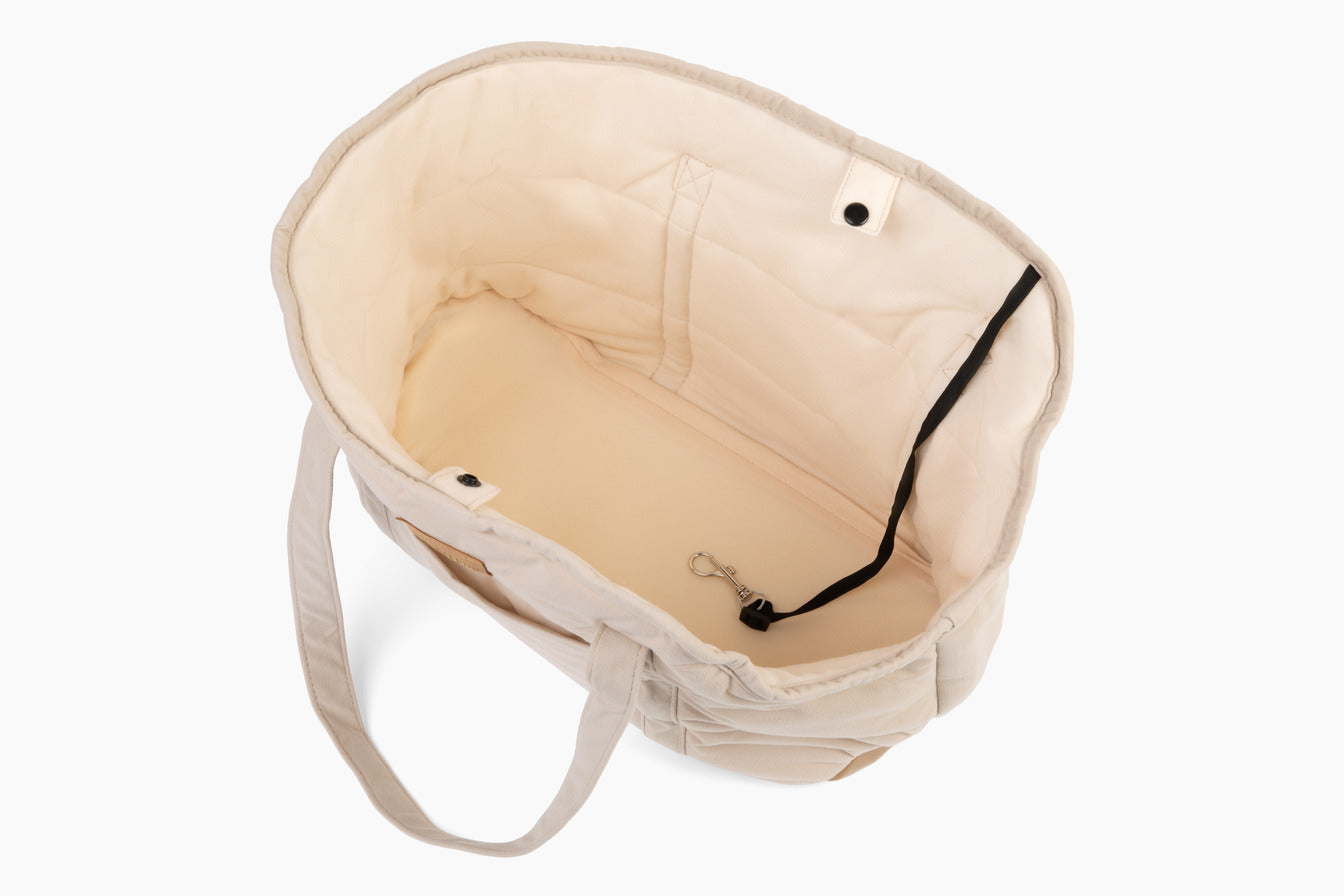 Plush Pup Carrier—Cream