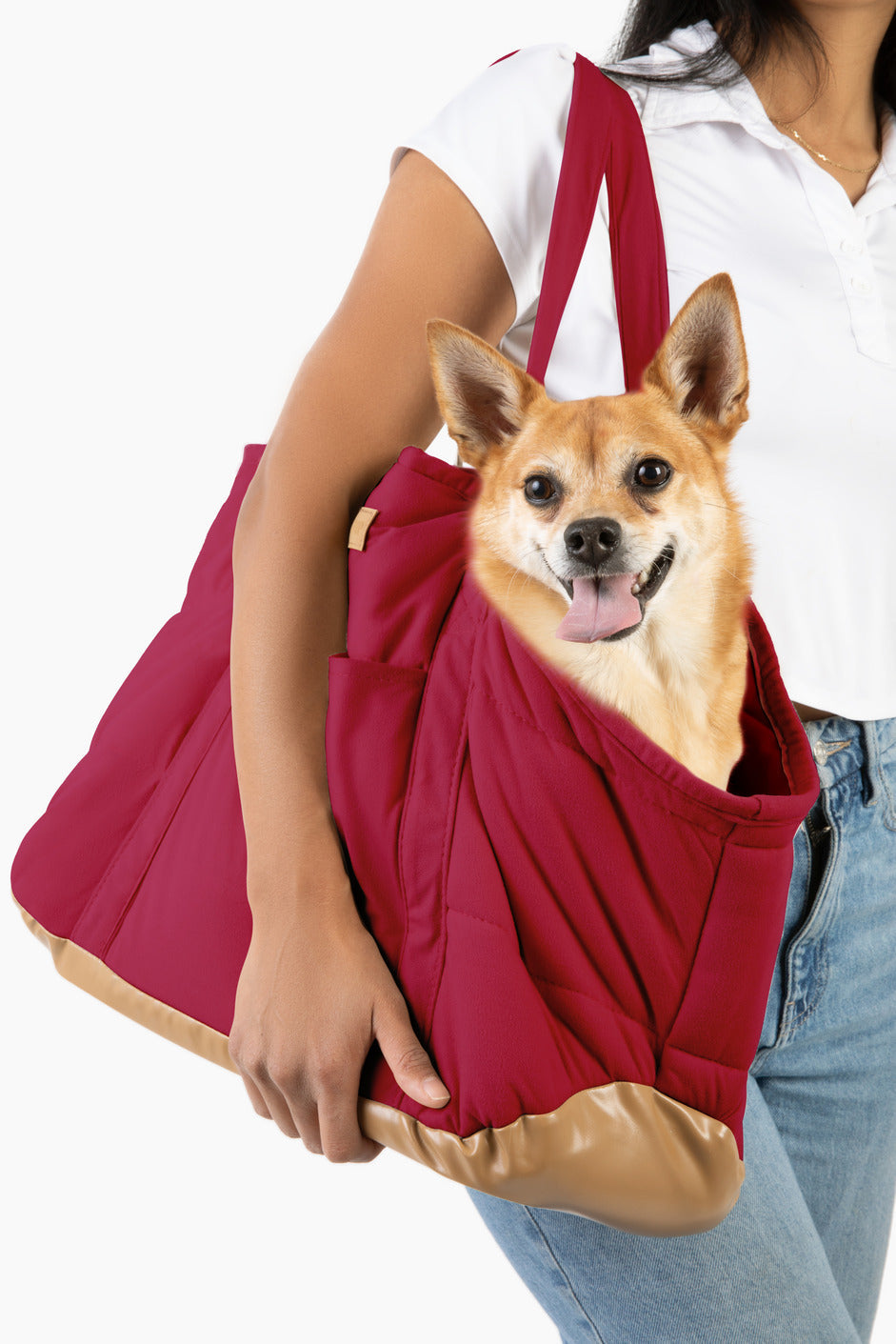 Plush Pup Carrier—Red
