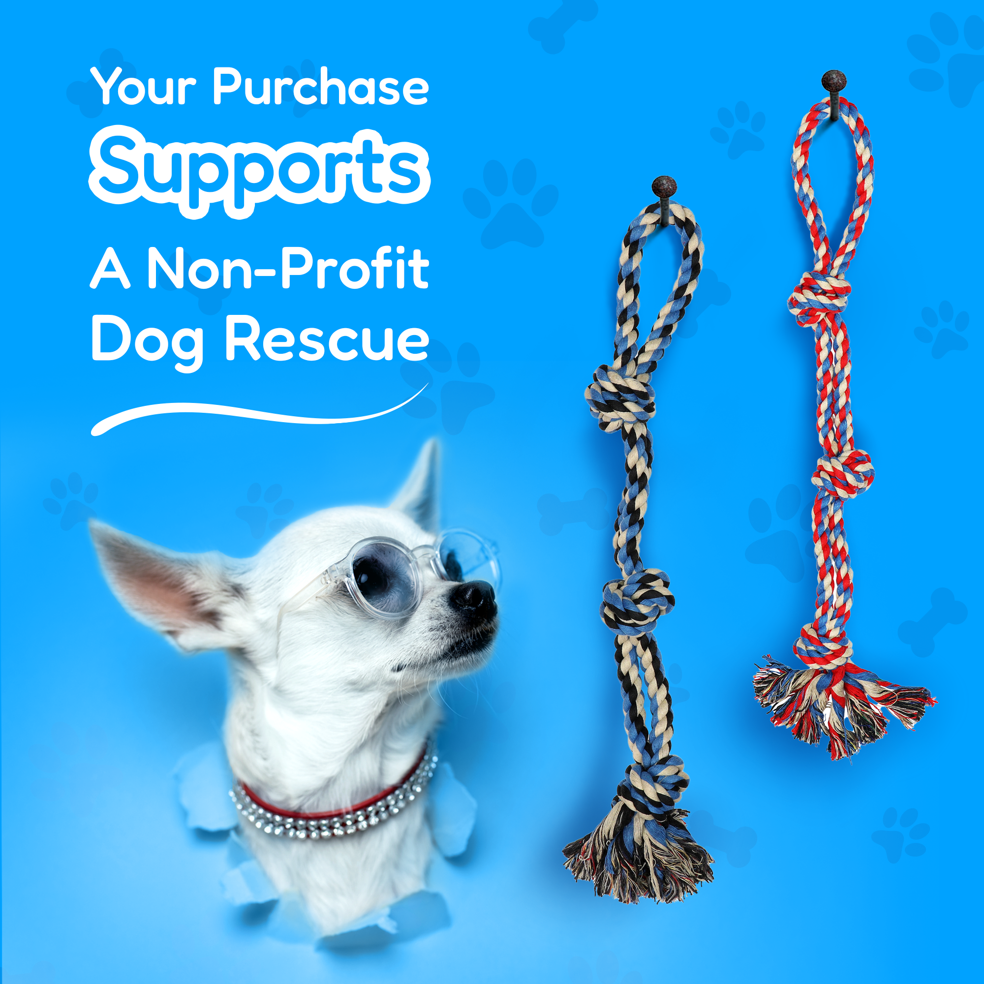 4 Piece Dog Rope and Ball Set (for Medium and Large Dogs)