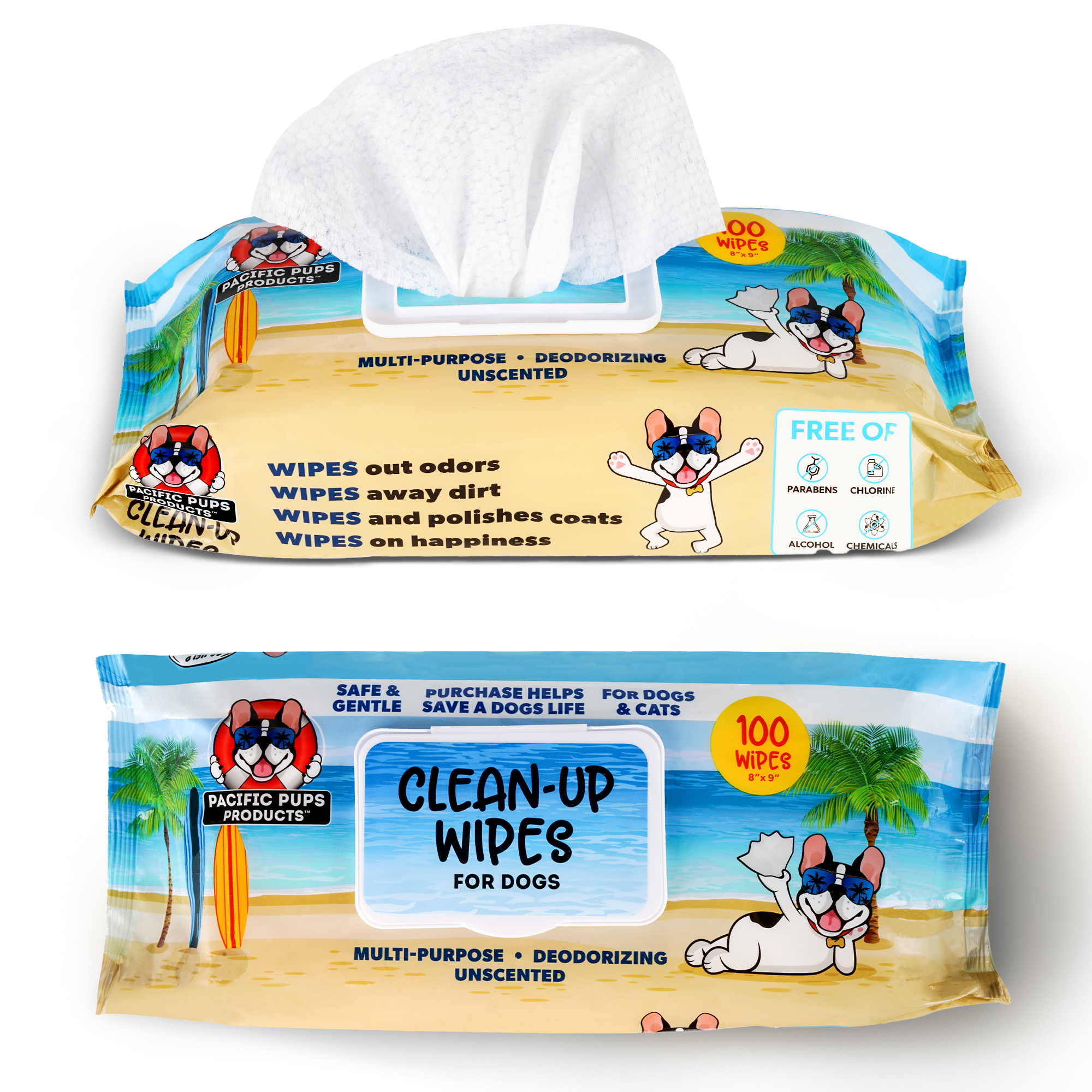 Pet Wipes for Dogs & Cats - 100ct