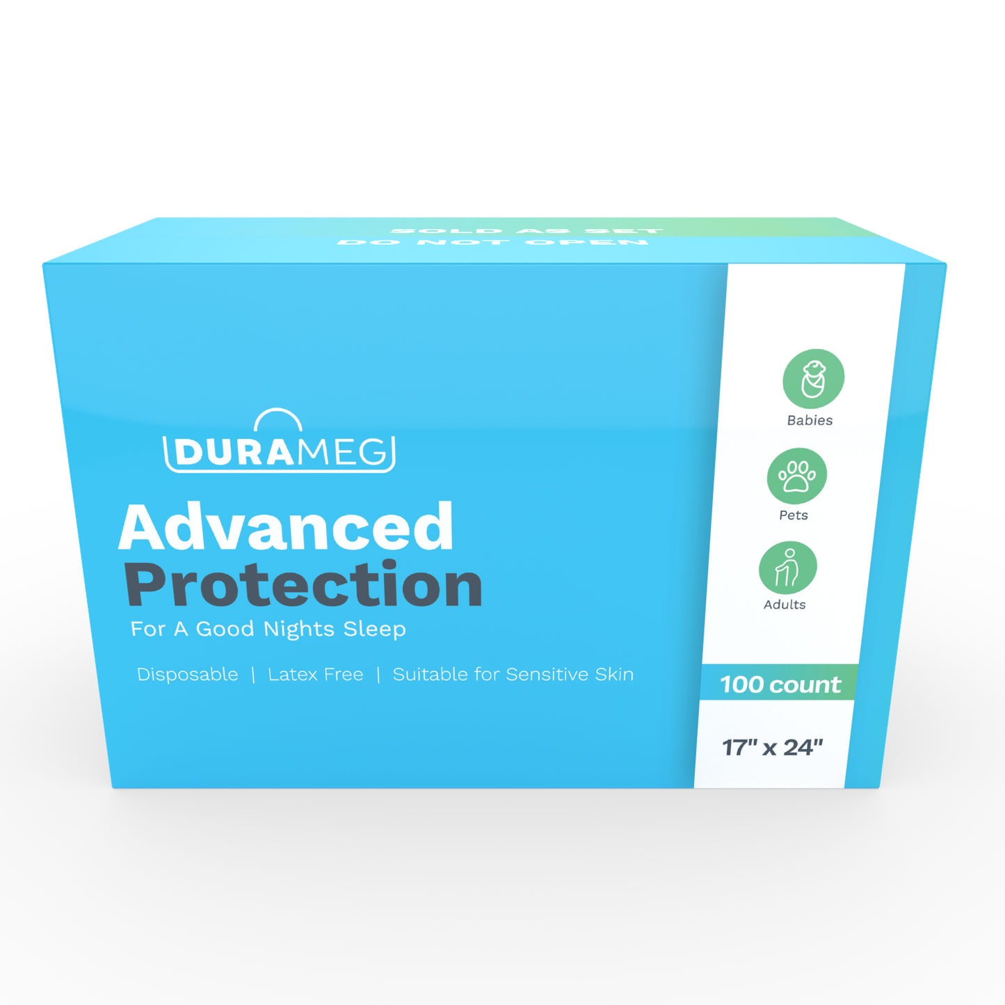 Chucks Pads Disposable Underpads | 17"x24" Incontinence Chux Pads 2g SAP [100 Pack]