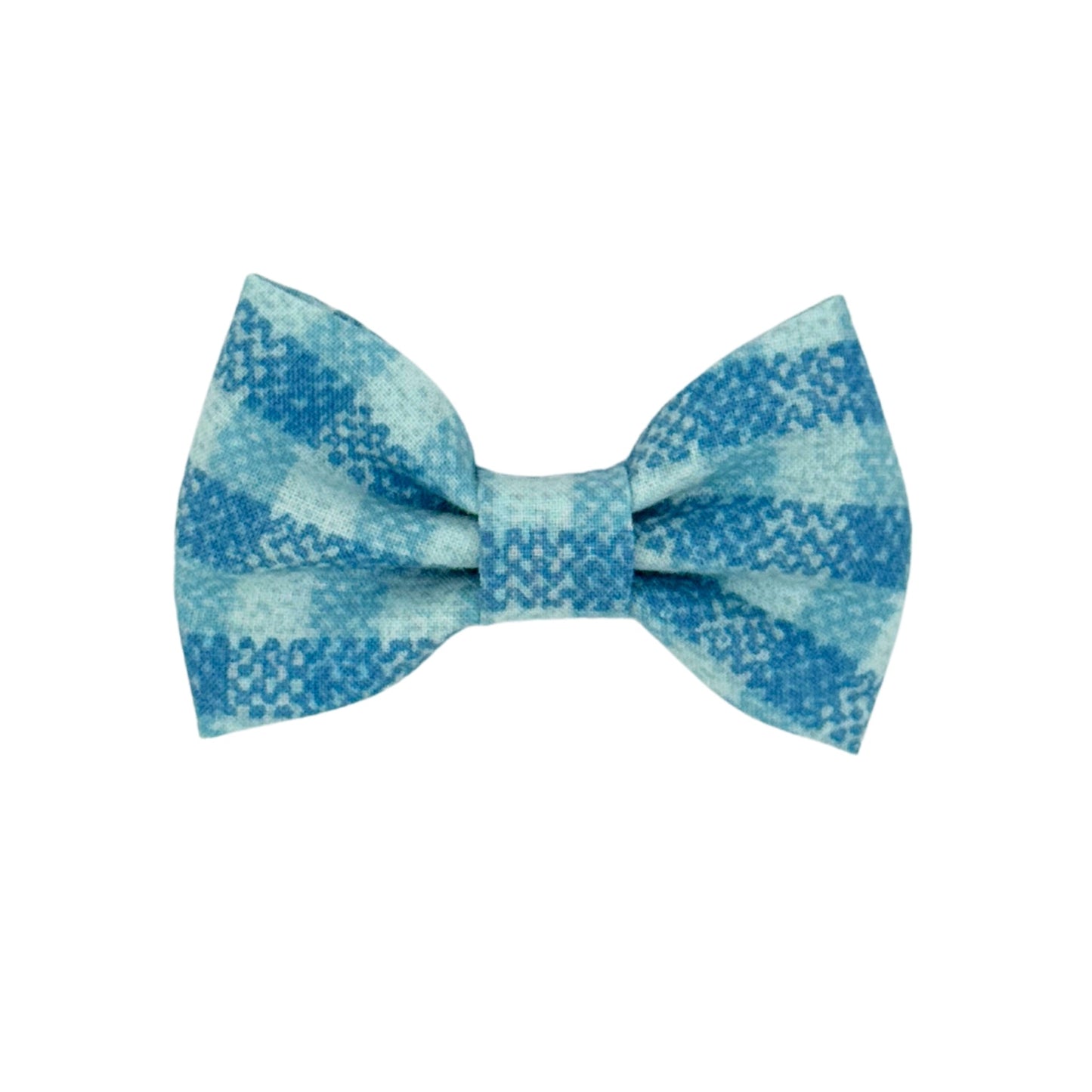 Blue Checkered Bow