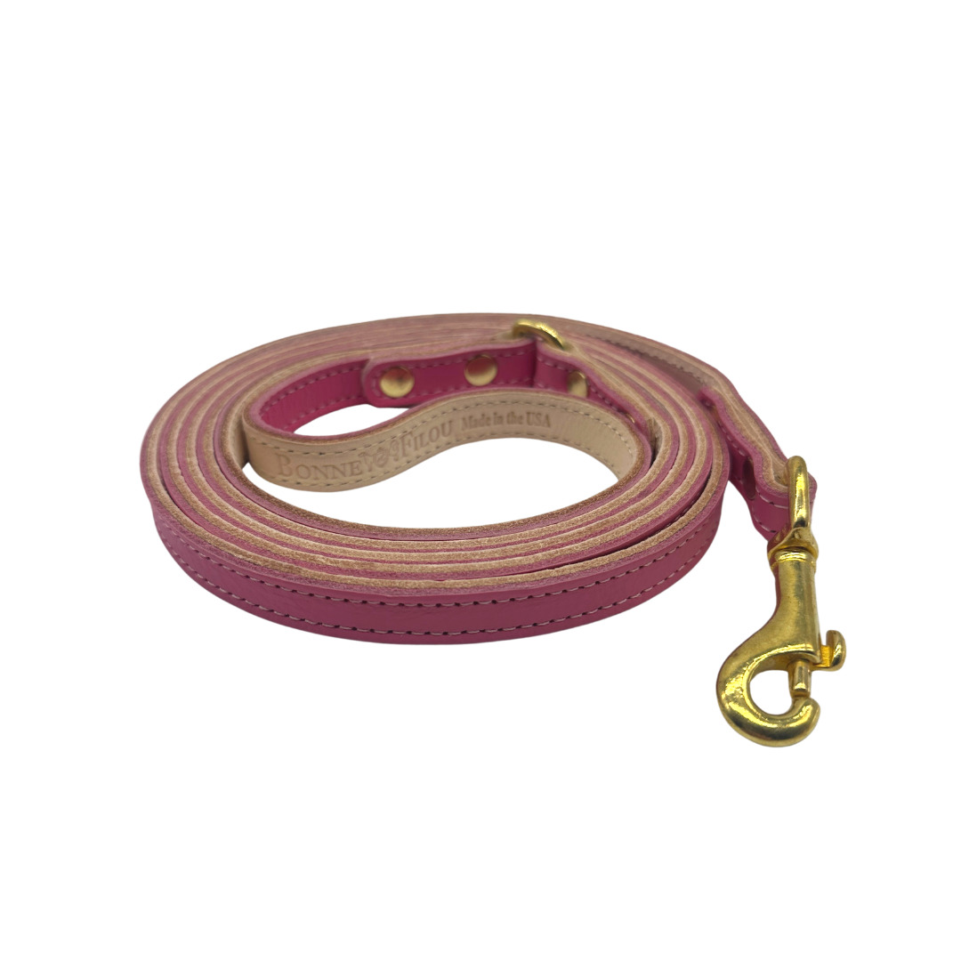 Plain Leather Dog Leashes - Bonne et Filou