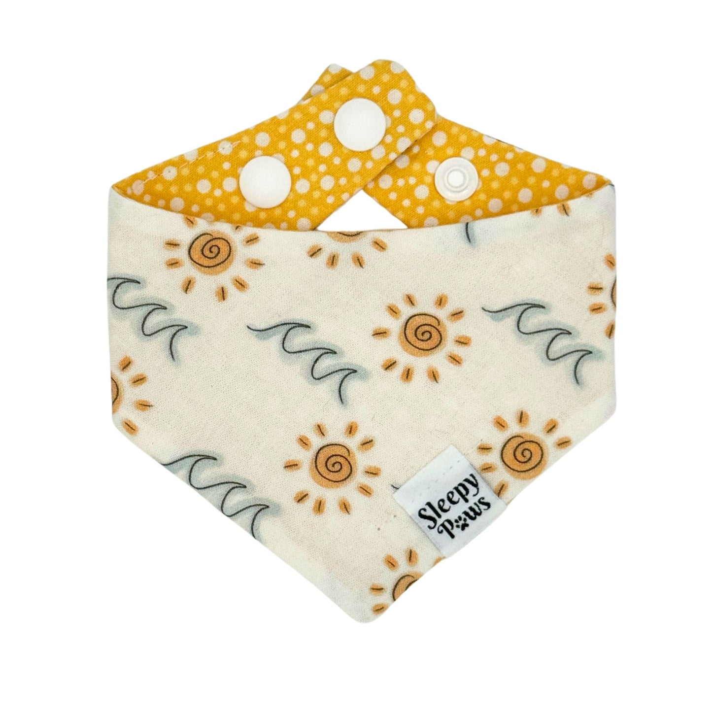 Minimal Beach Waves Pet Bandana