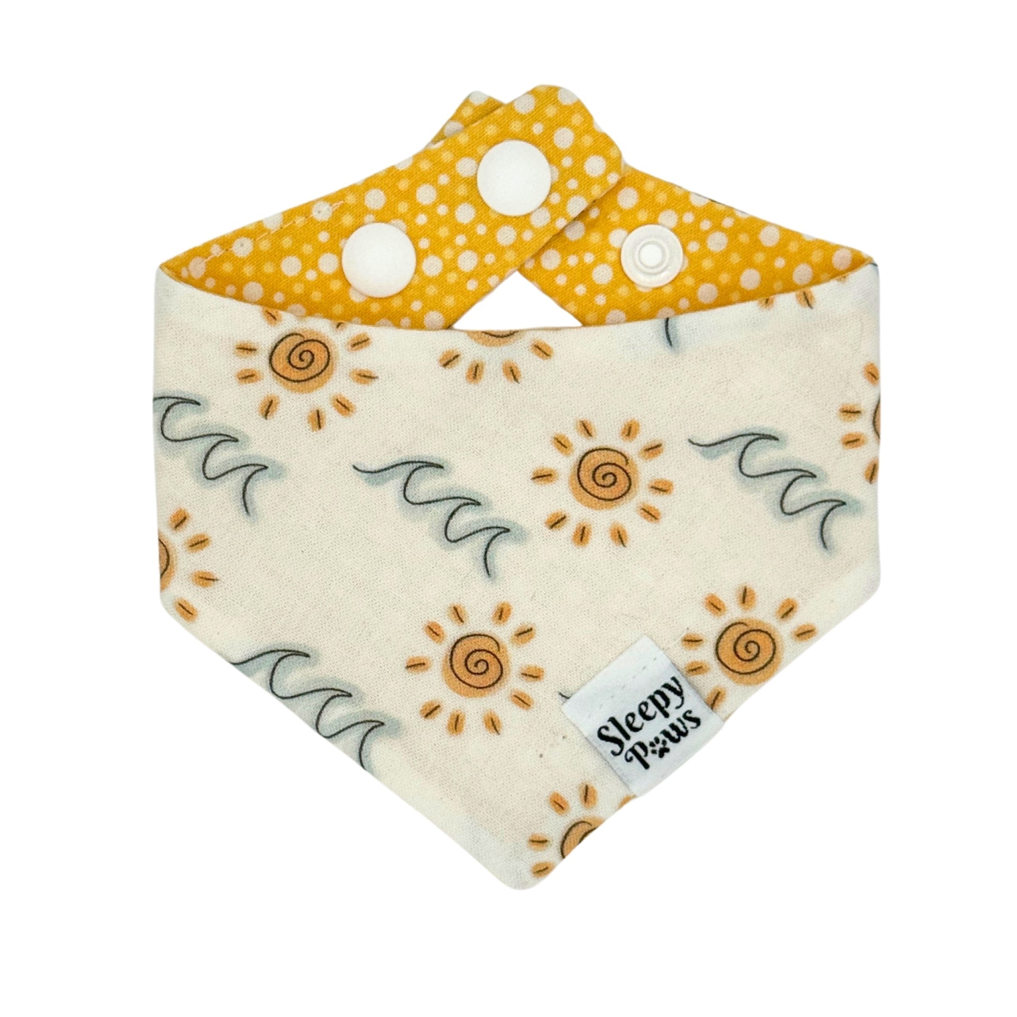 Minimal Beach Waves Pet Bandana