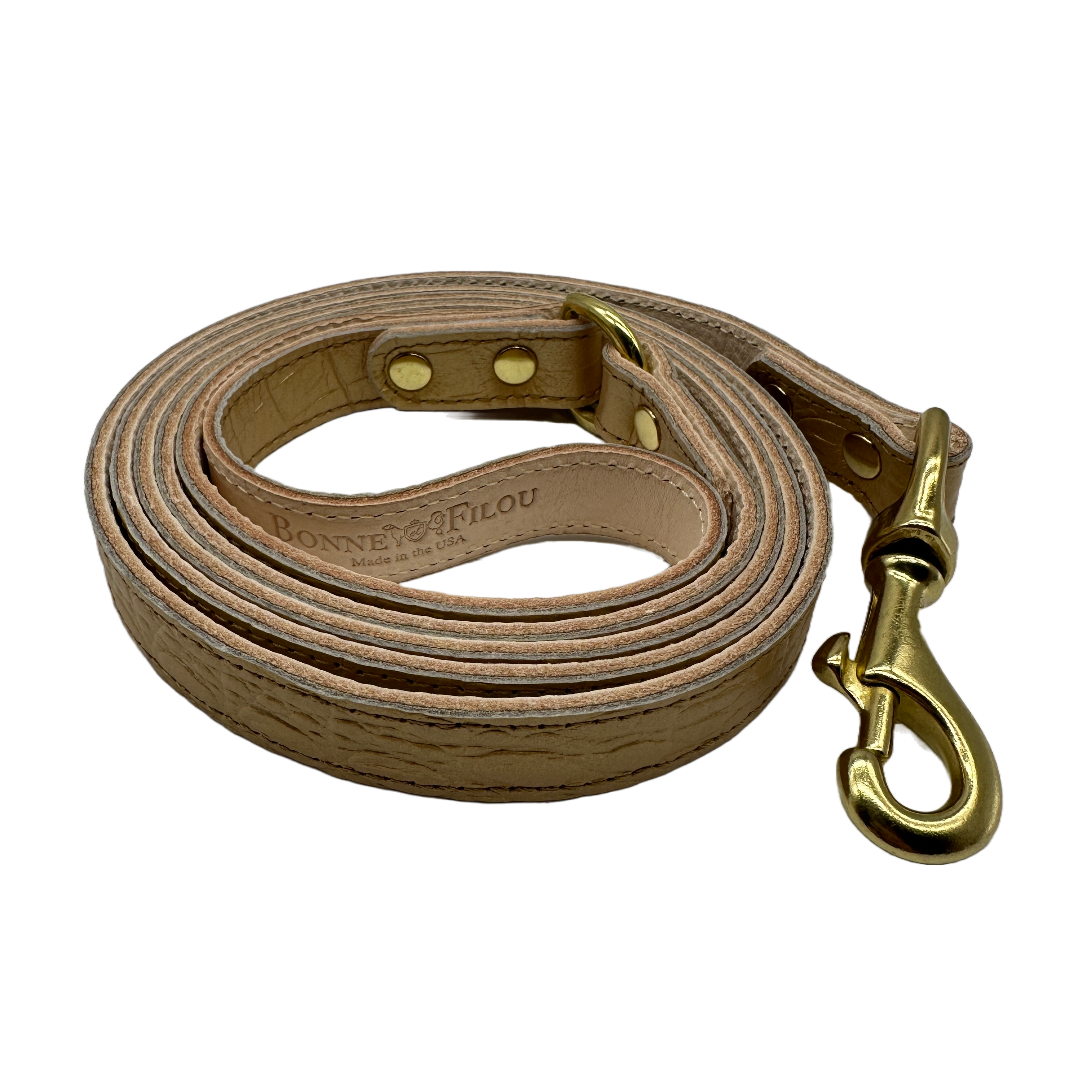 Croc Leather Dog Leashes - Bonne et Filou