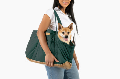 Plush Pup Carrier—Green