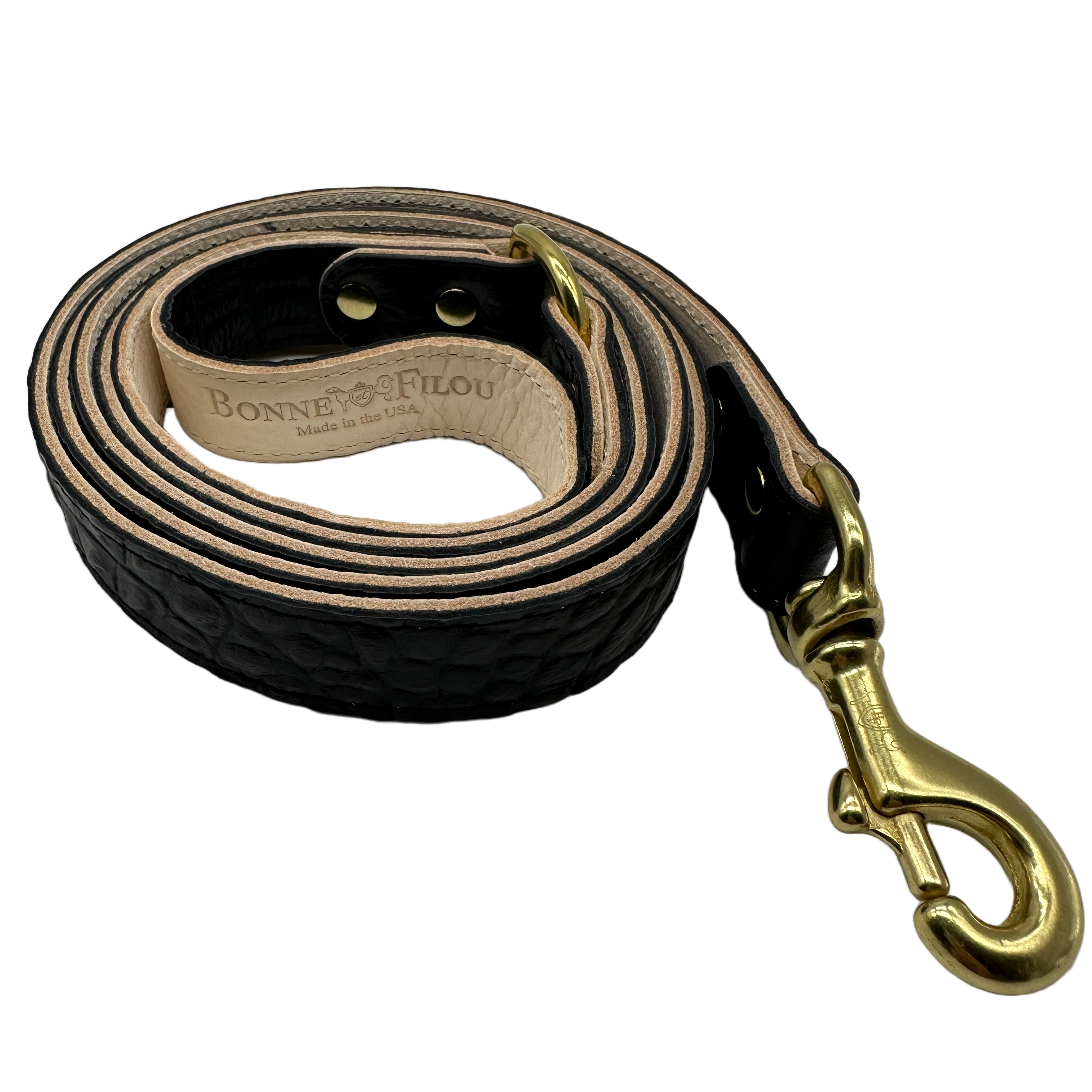 Croc Leather Dog Leashes - Bonne et Filou
