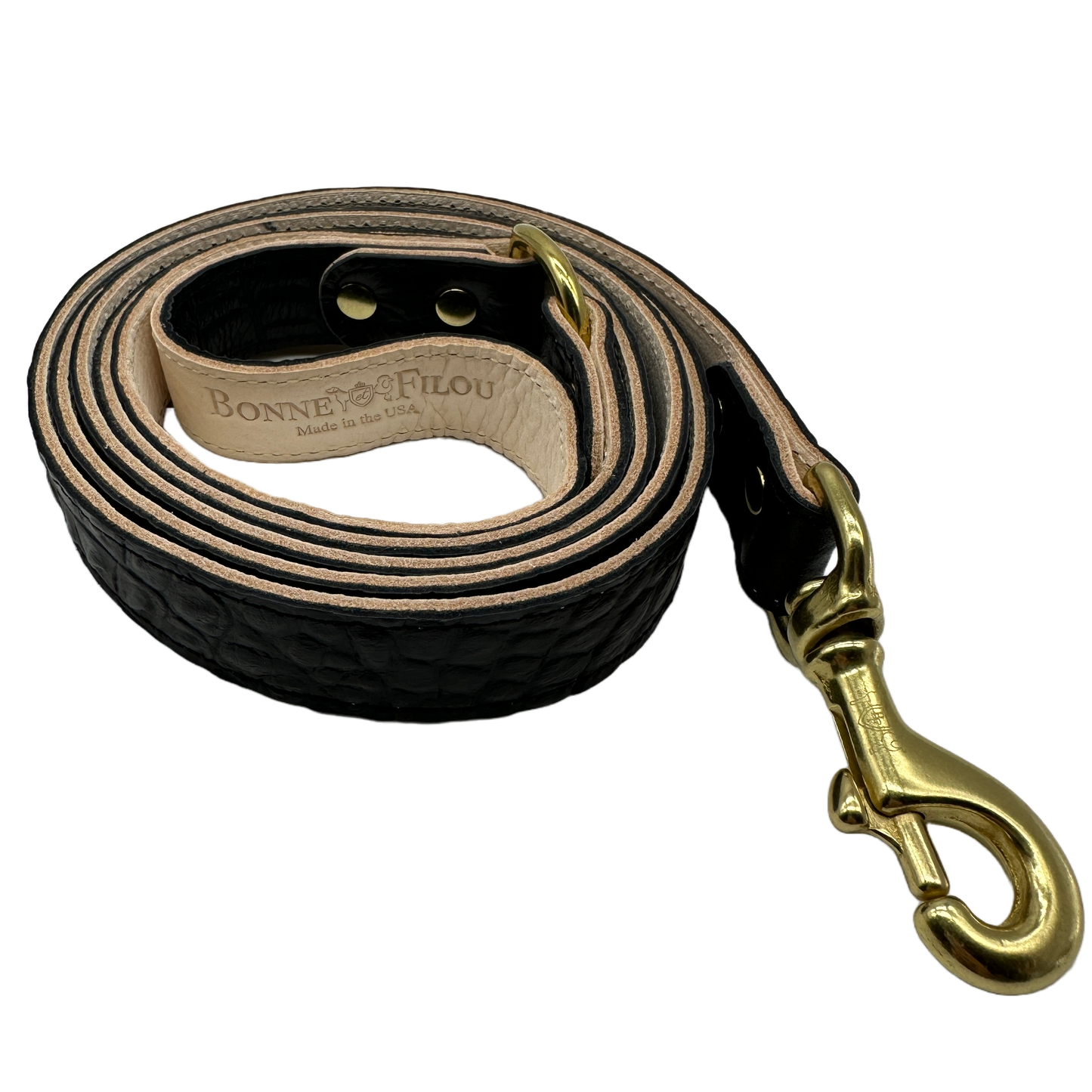 Croc Leather Dog Leashes - Bonne et Filou