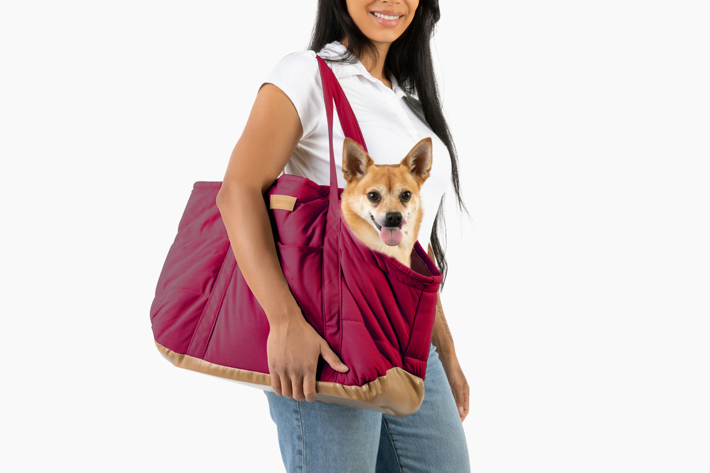 Plush Pup Carrier—Red