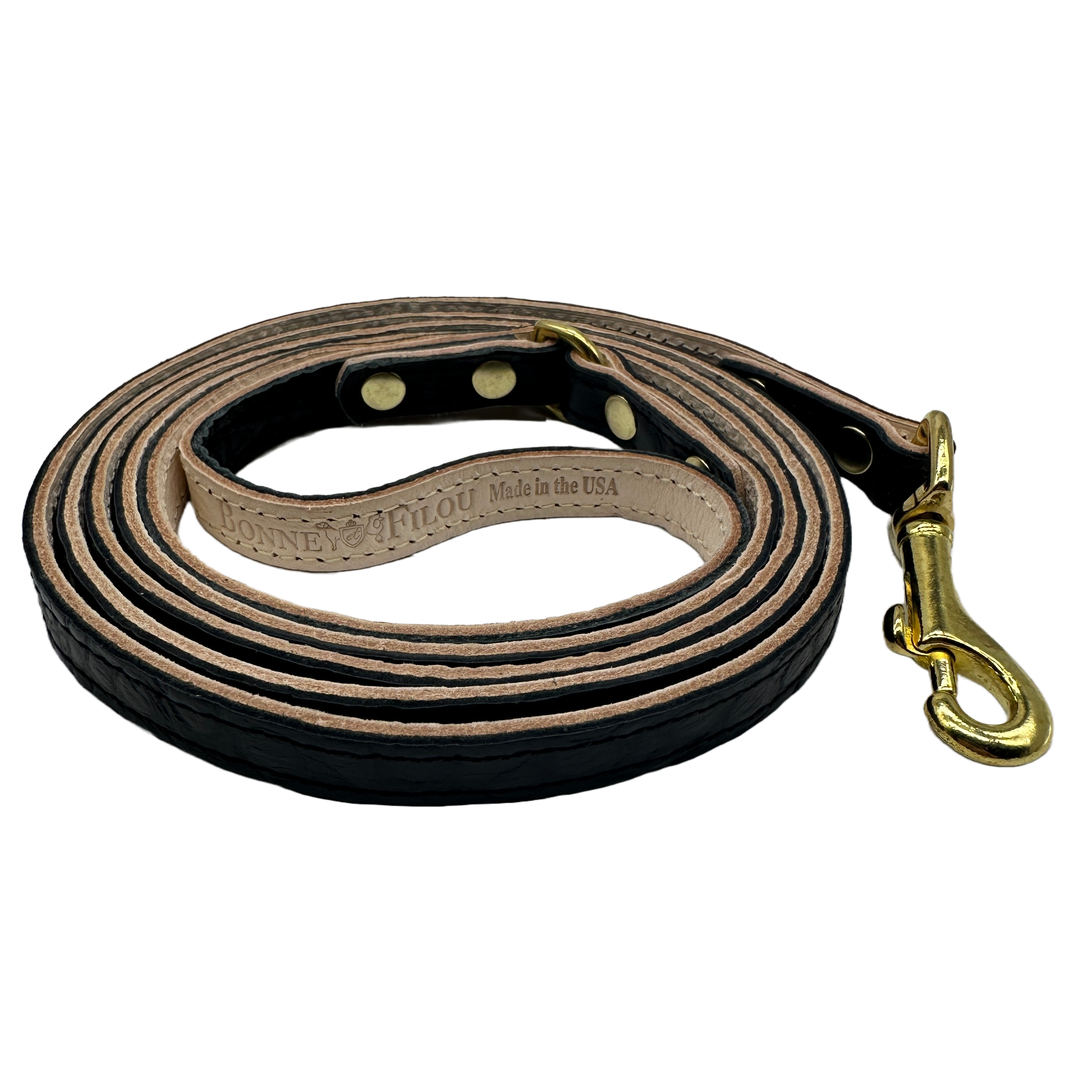 Croc Leather Dog Leashes - Bonne et Filou