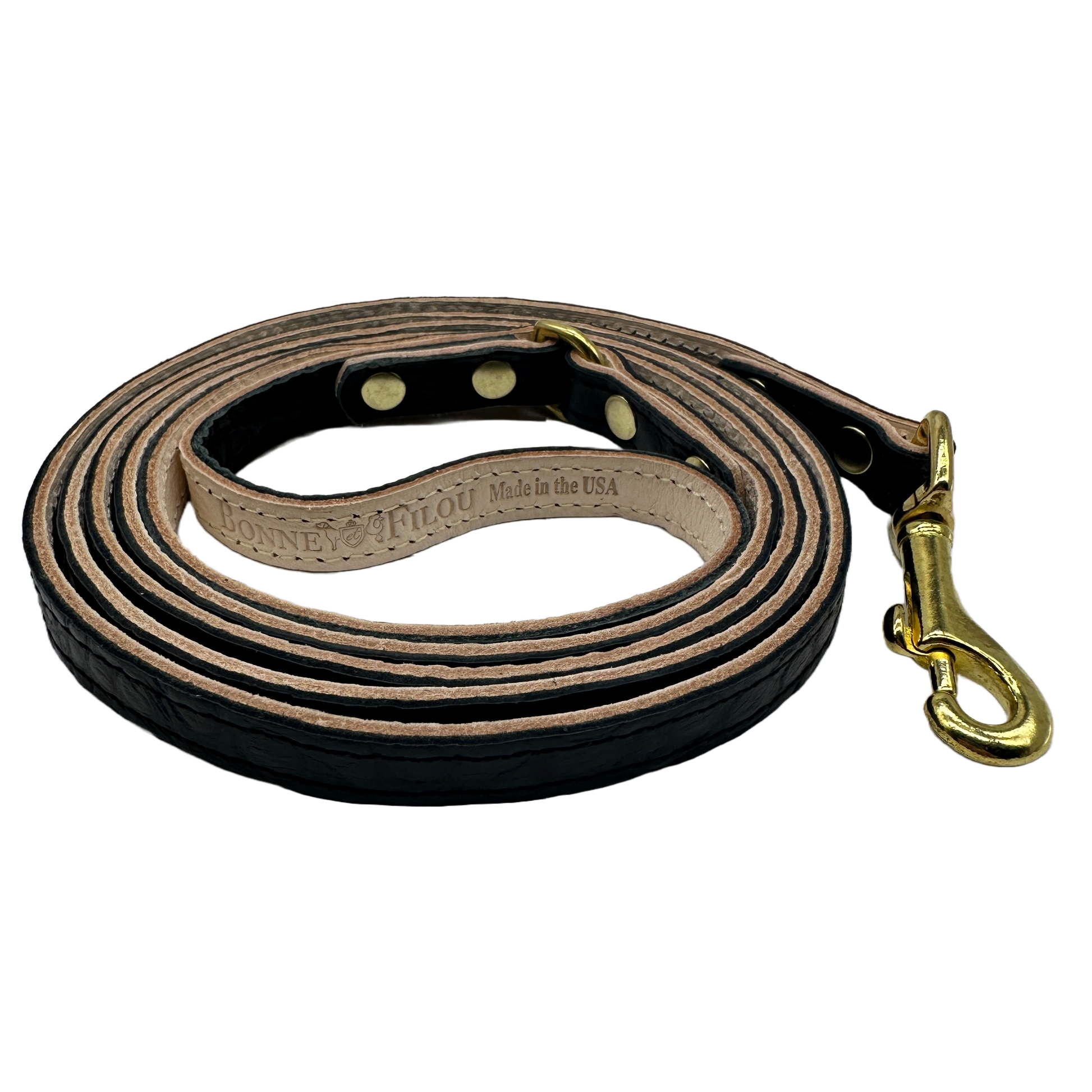 Croc Leather Dog Leashes - Bonne et Filou