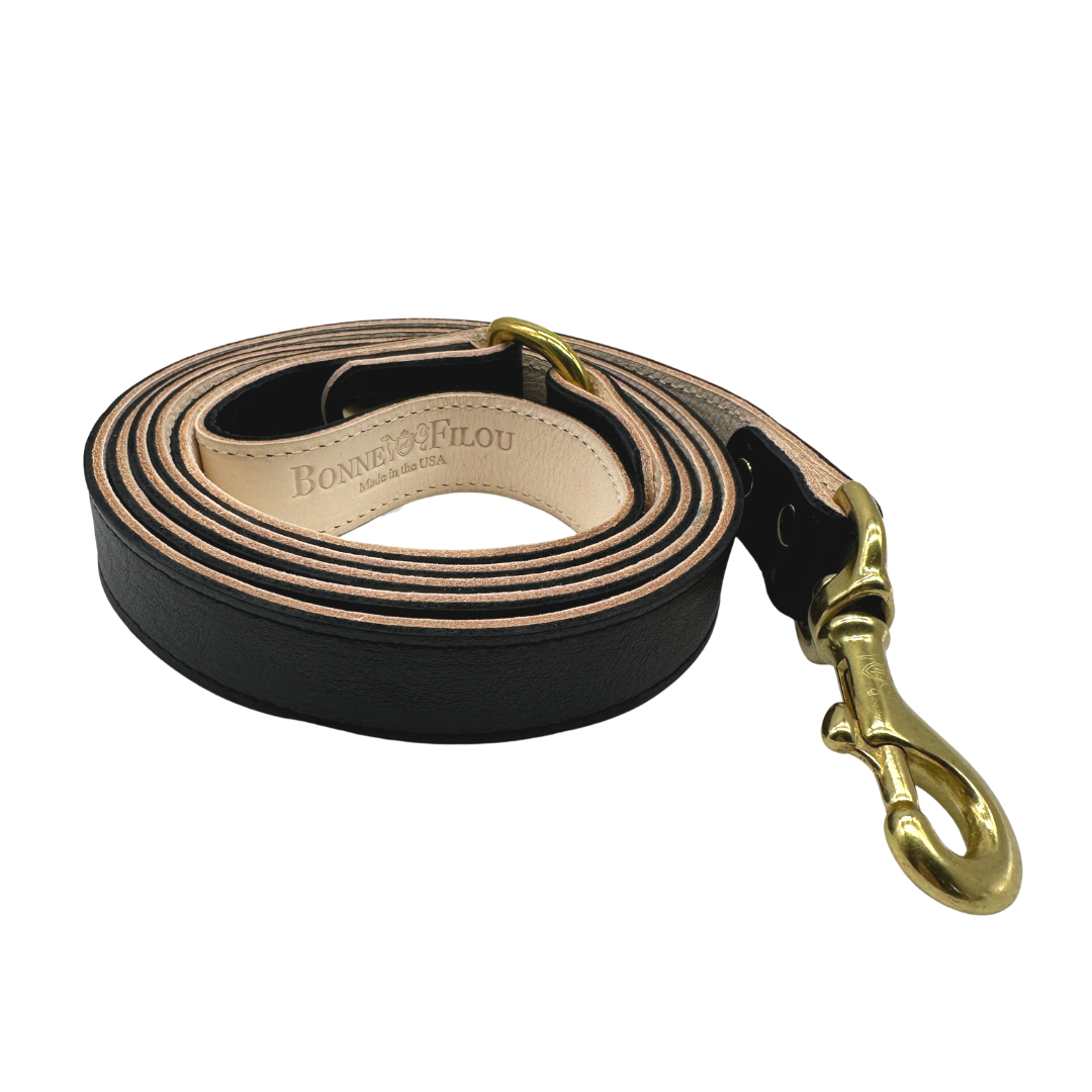 Plain Leather Dog Leashes - Bonne et Filou