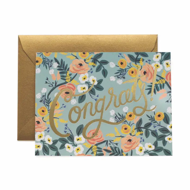 Blue Meadow Congrats Card