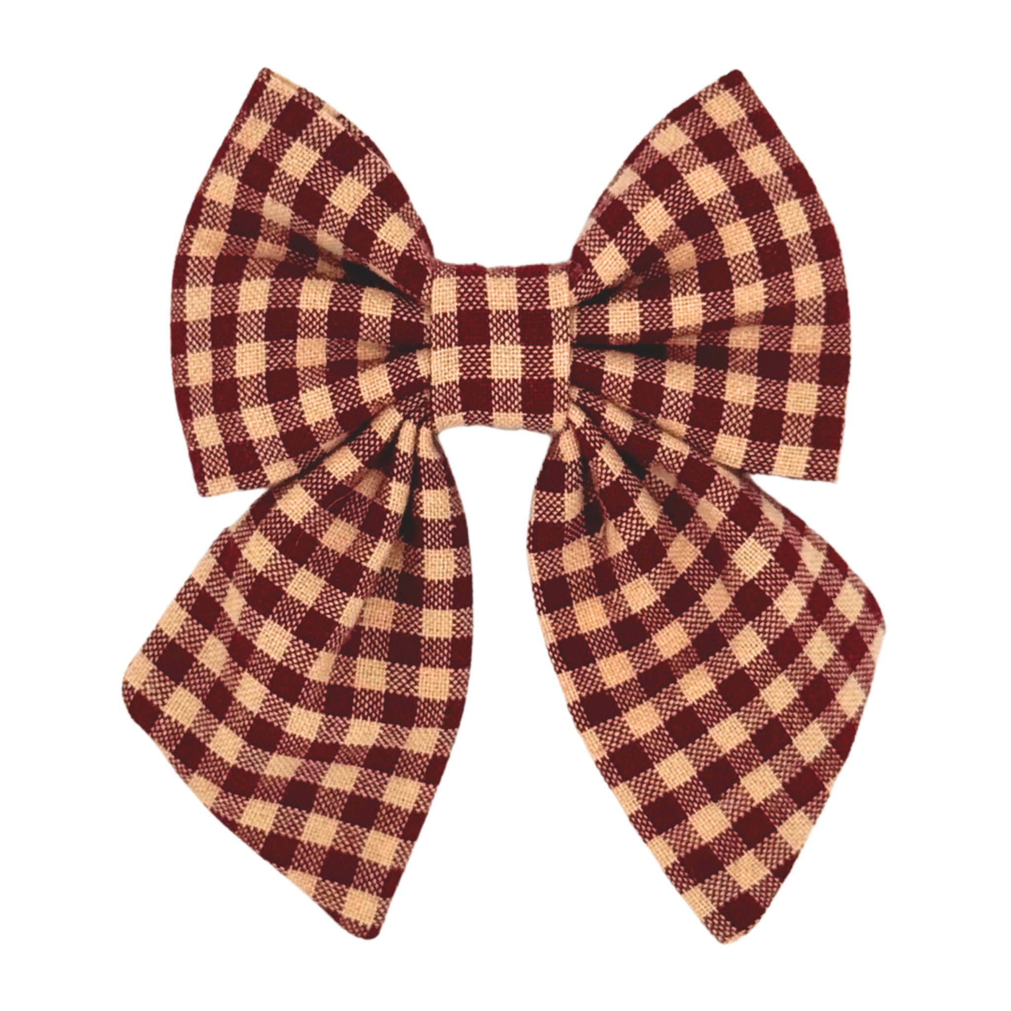 Cherry Gingham Sailor Bow