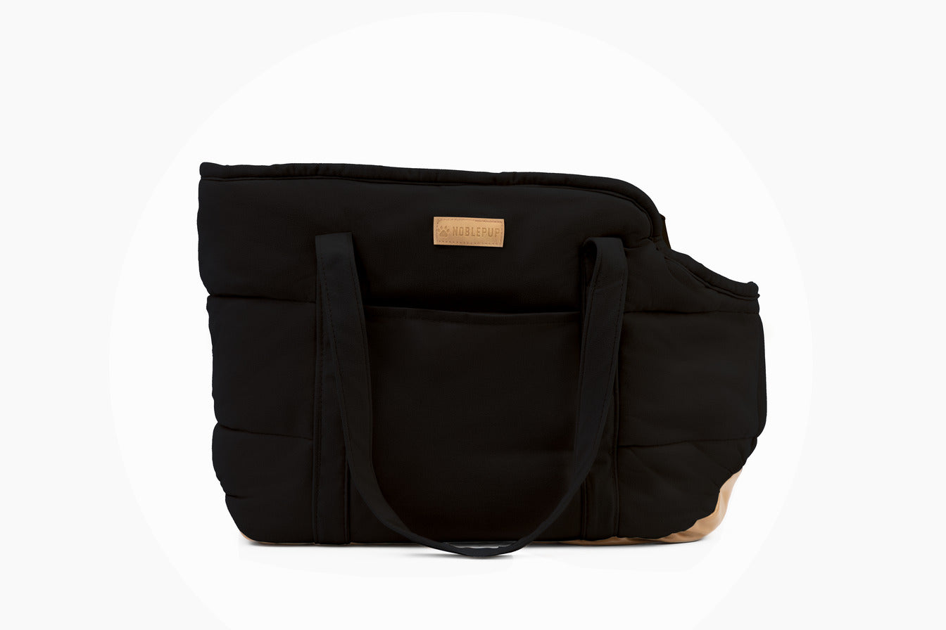 Plush Pup Carrier—Black