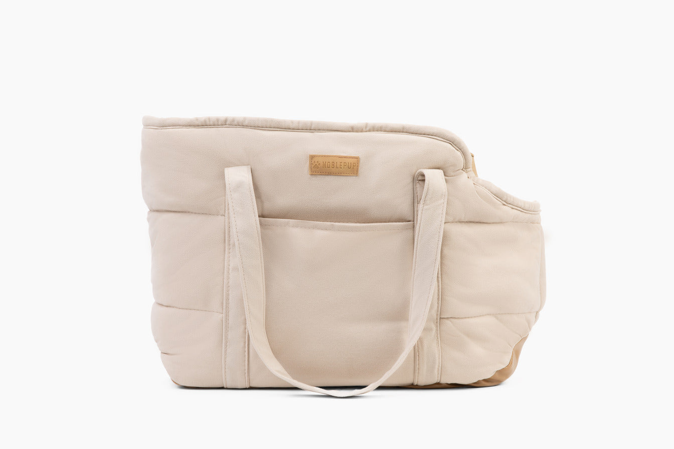 Plush Pup Carrier—Cream
