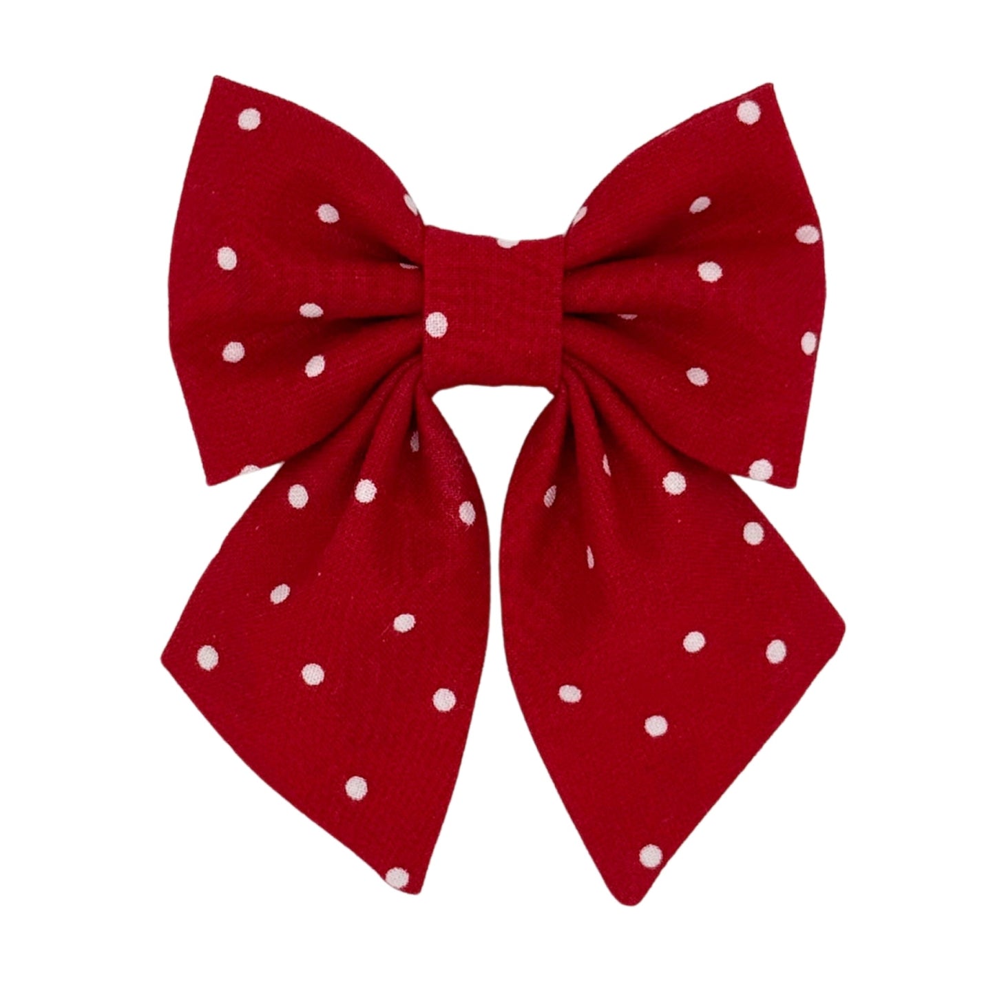 Red Polka Dot Sailor Bow