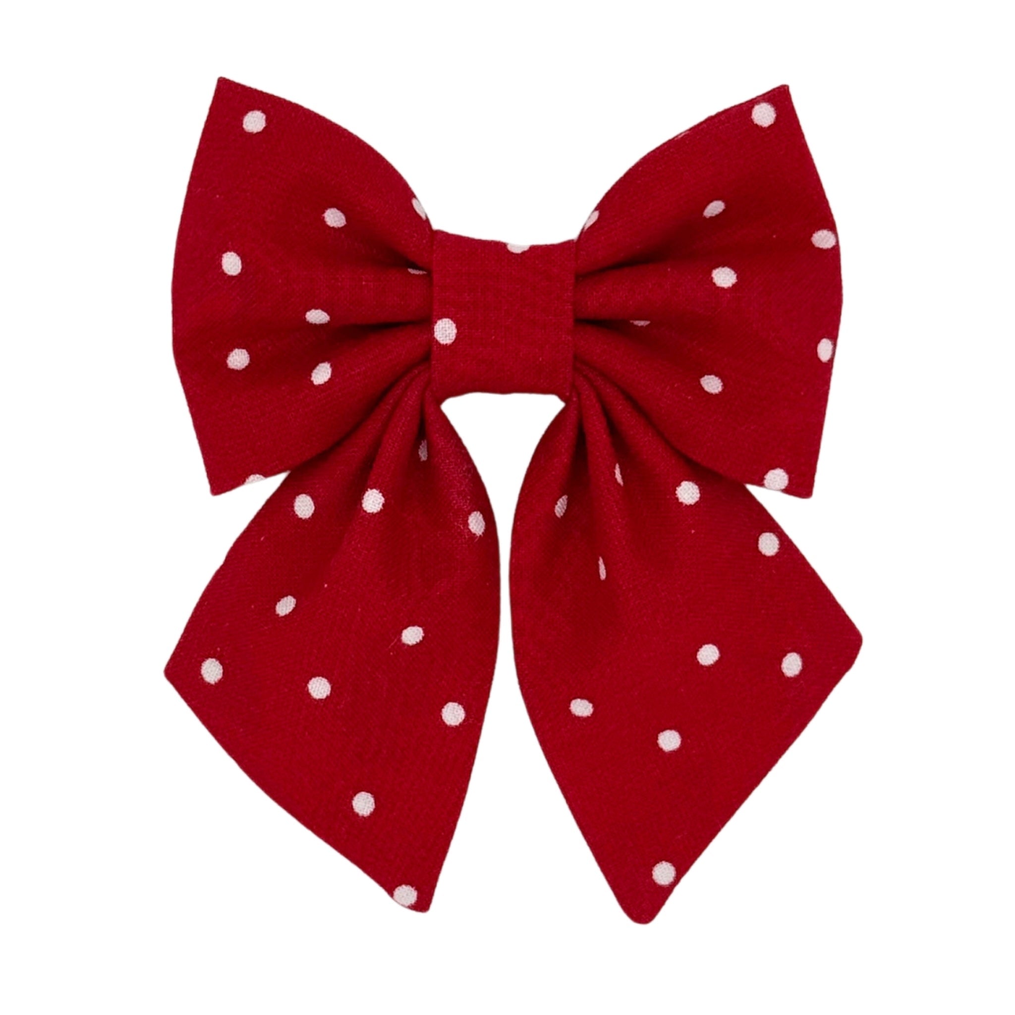 Red Polka Dot Sailor Bow