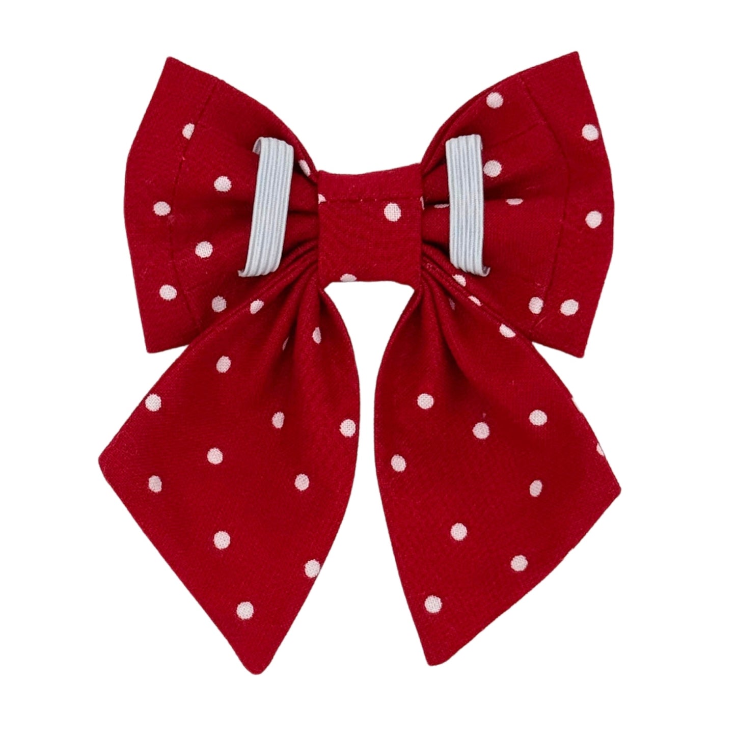 Red Polka Dot Sailor Bow