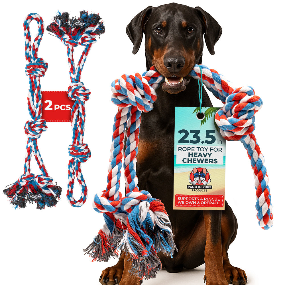 XL Single Rope Toy - 2 PACK - Red