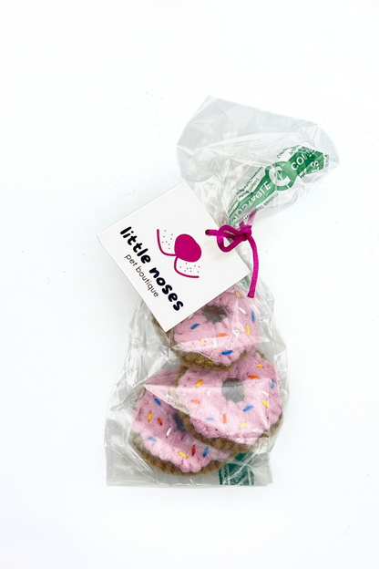 Donut bag catnip toys