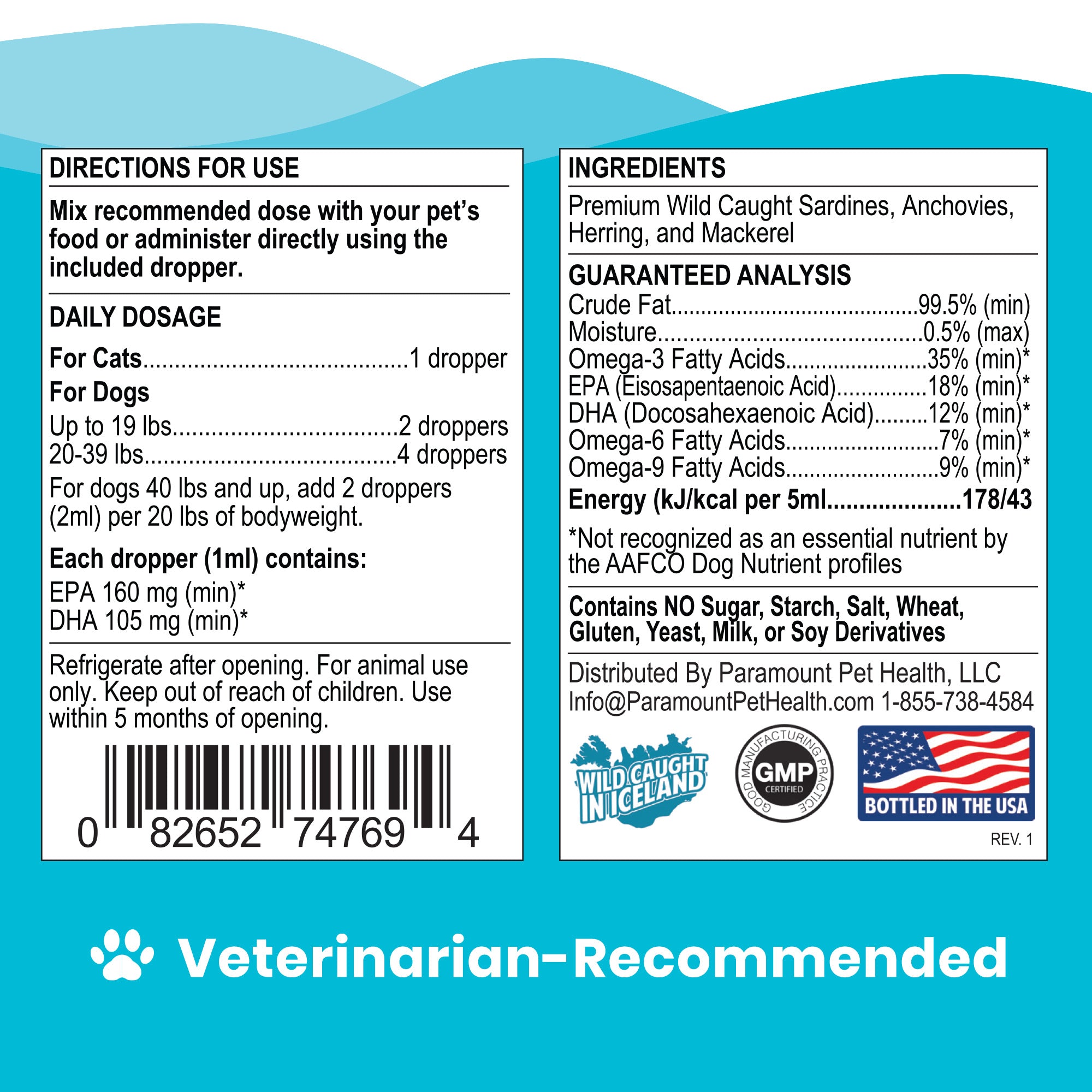 Omega-3 Fish Oil for Cats and Small Dogs