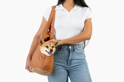 Plush Pup Carrier—Brown
