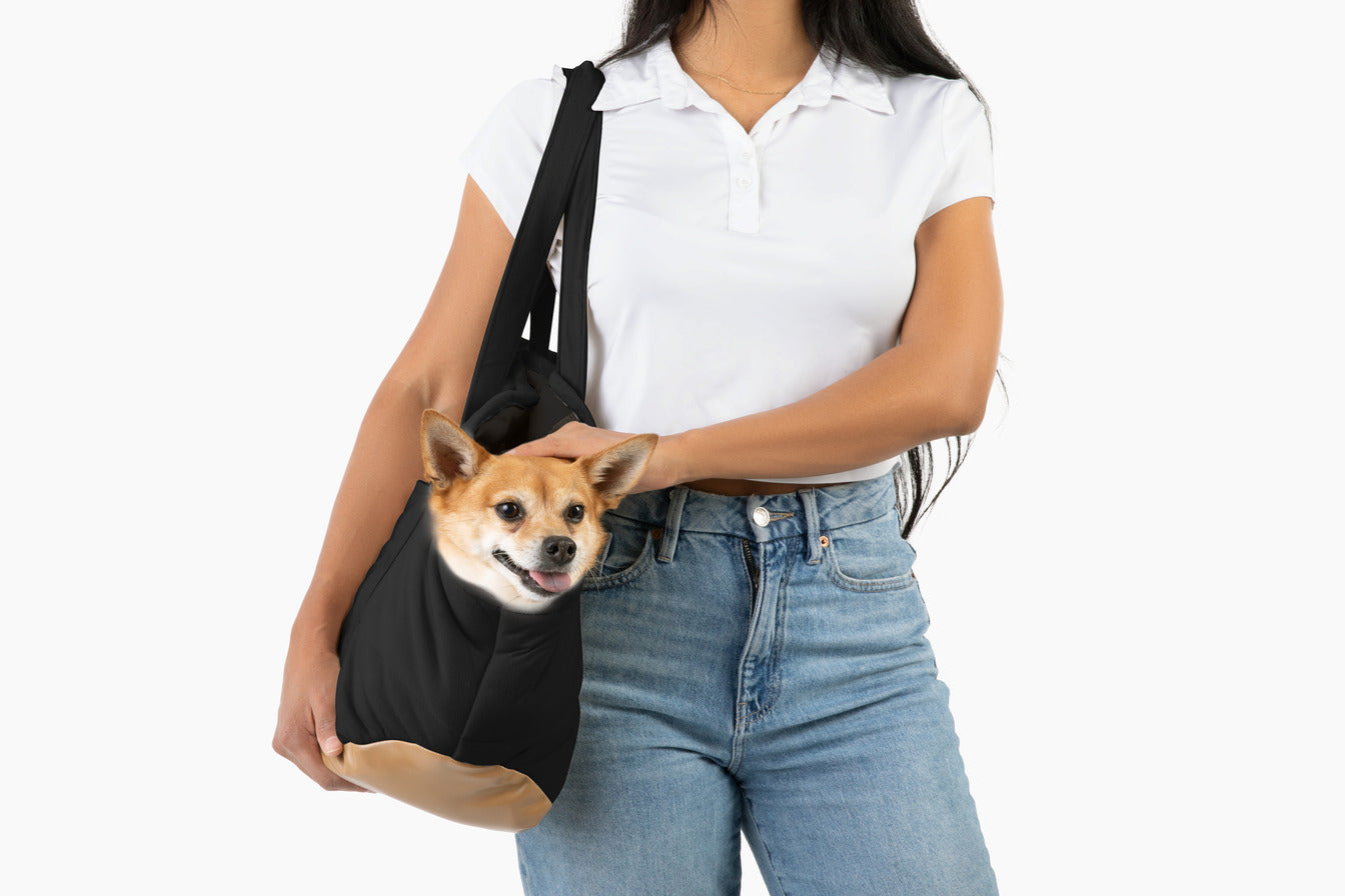 Plush Pup Carrier—Black