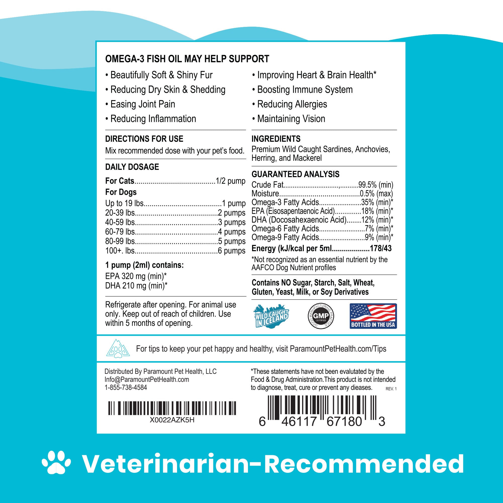 Omega-3 Fish Oil for Dogs and Cats